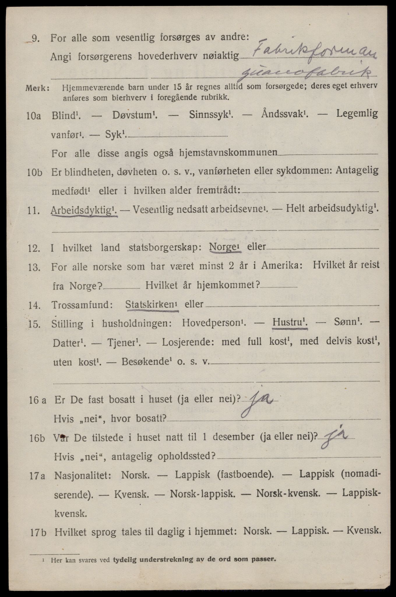 SAT, Folketelling 1920 for 1859 Flakstad herred, 1920, s. 1030