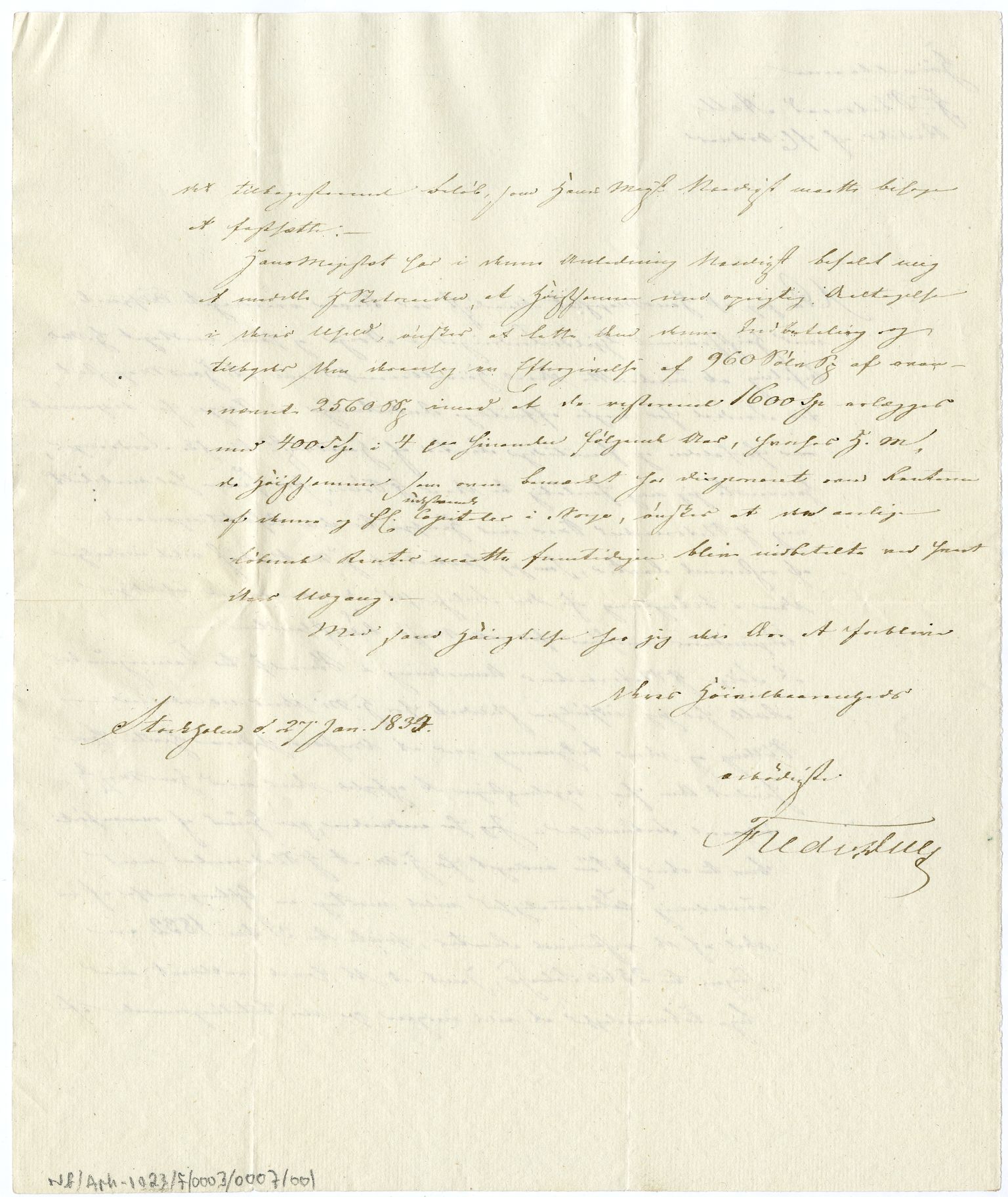 Diderik Maria Aalls brevsamling, NF/Ark-1023/F/L0003: D.M. Aalls brevsamling. D - G, 1797-1889, s. 127