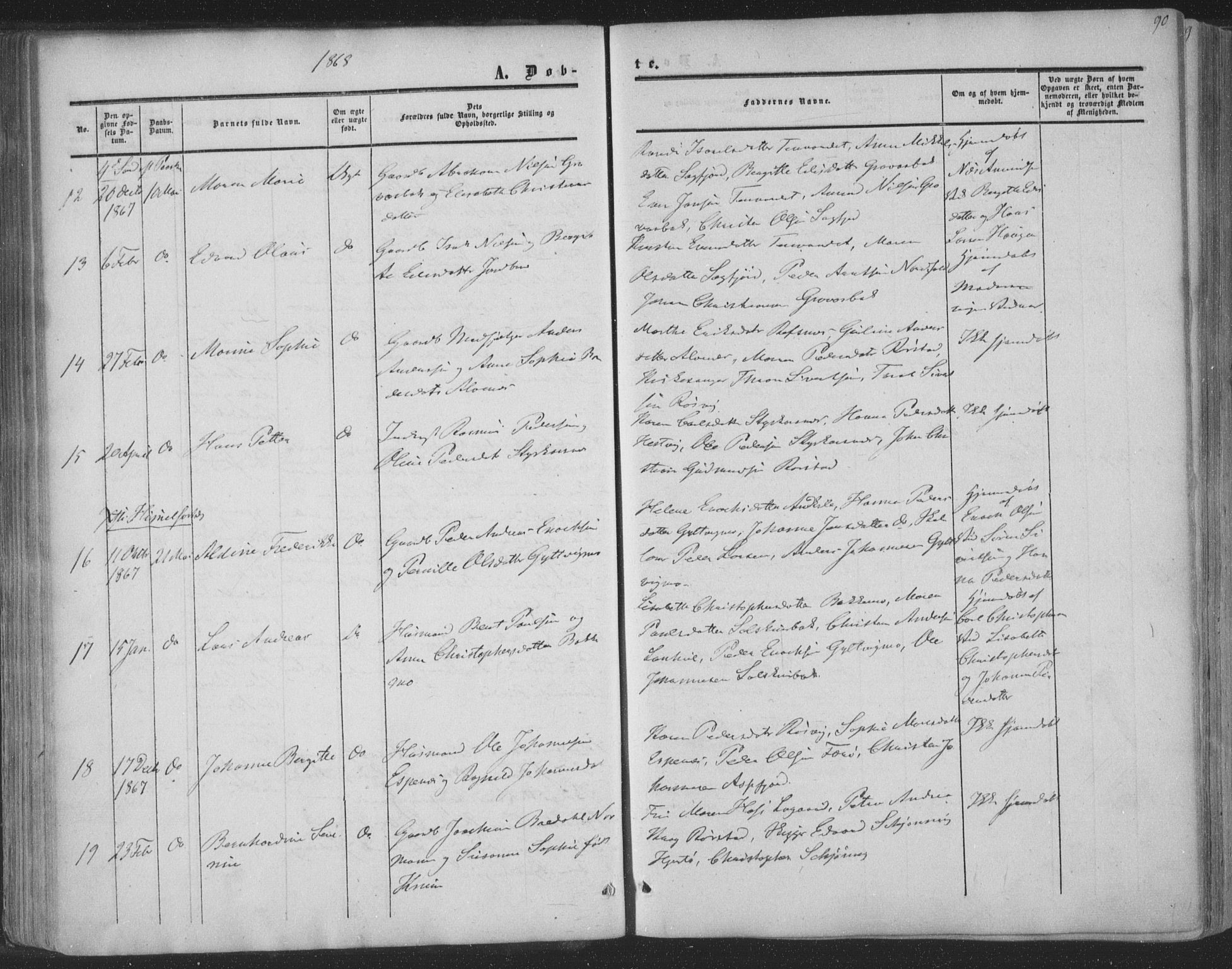 Ministerialprotokoller, klokkerbøker og fødselsregistre - Nordland, AV/SAT-A-1459/853/L0770: Ministerialbok nr. 853A09, 1857-1870, s. 90