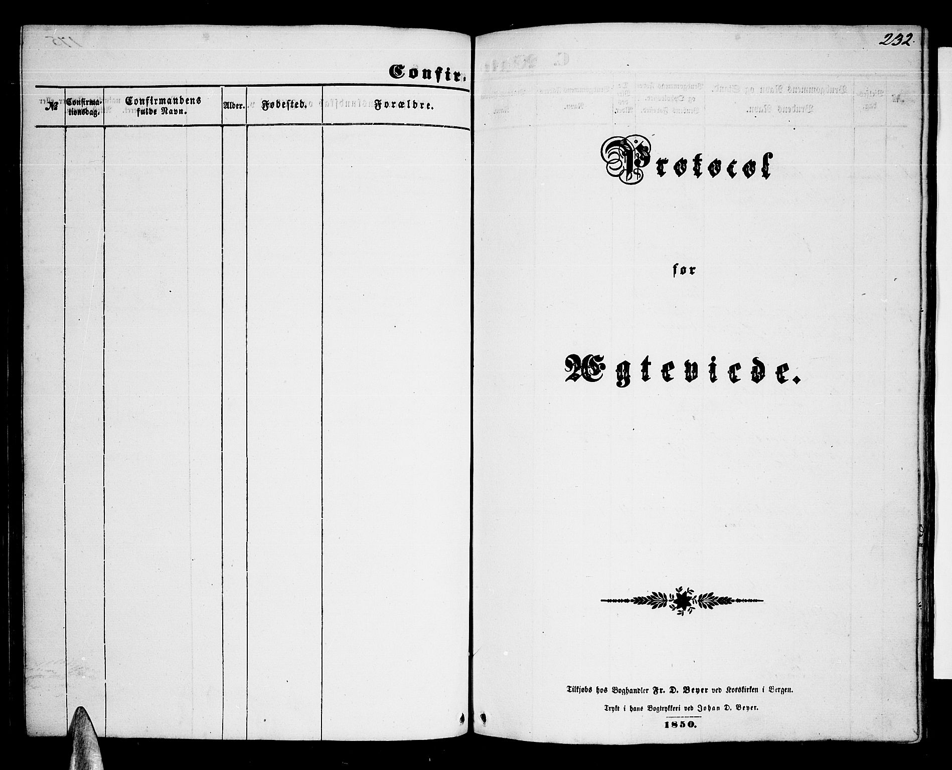 Ministerialprotokoller, klokkerbøker og fødselsregistre - Nordland, SAT/A-1459/876/L1102: Klokkerbok nr. 876C01, 1852-1886, s. 232