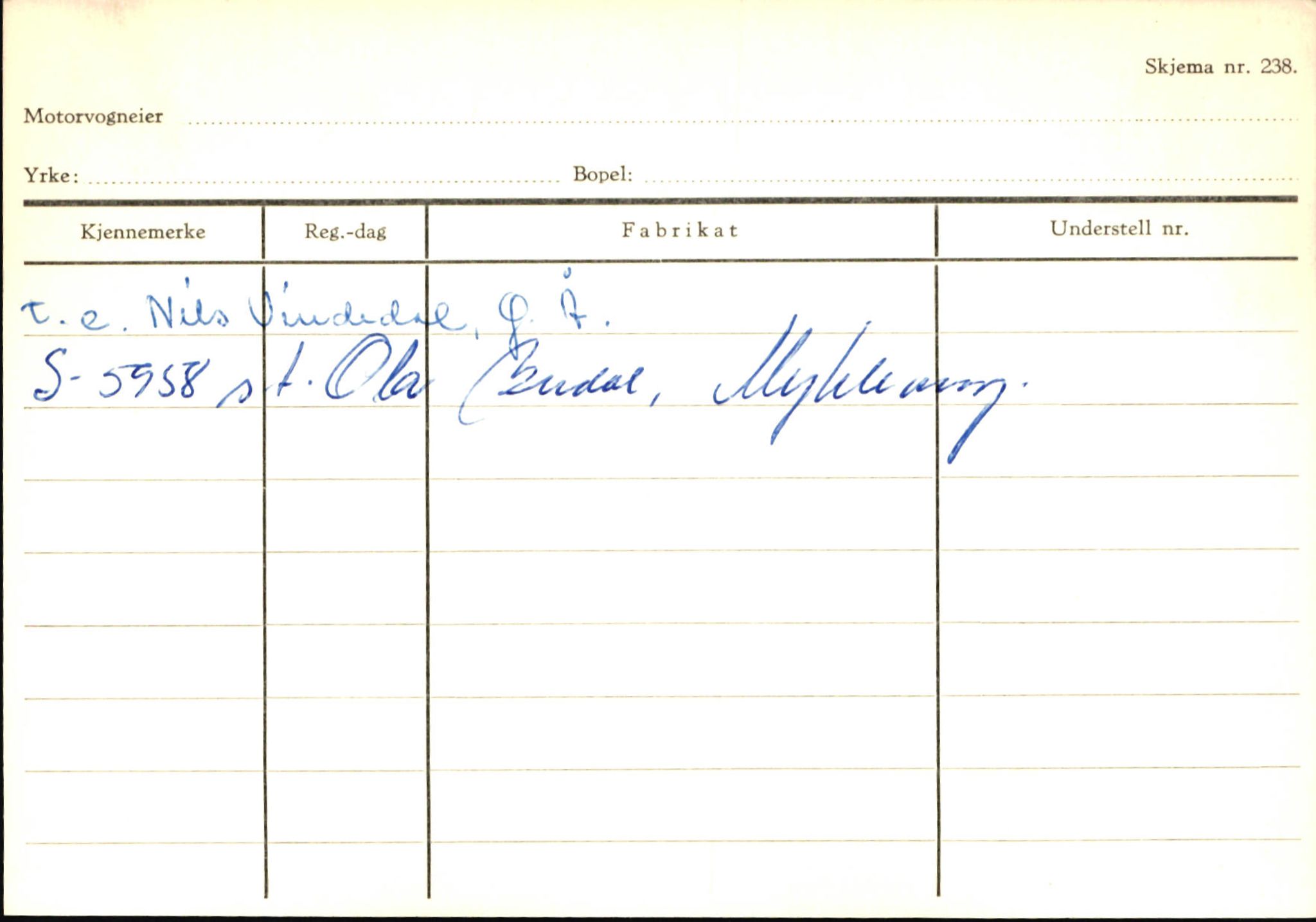 Statens vegvesen, Sogn og Fjordane vegkontor, AV/SAB-A-5301/4/F/L0146: Registerkort Årdal R-Å samt diverse kort, 1945-1975, s. 93