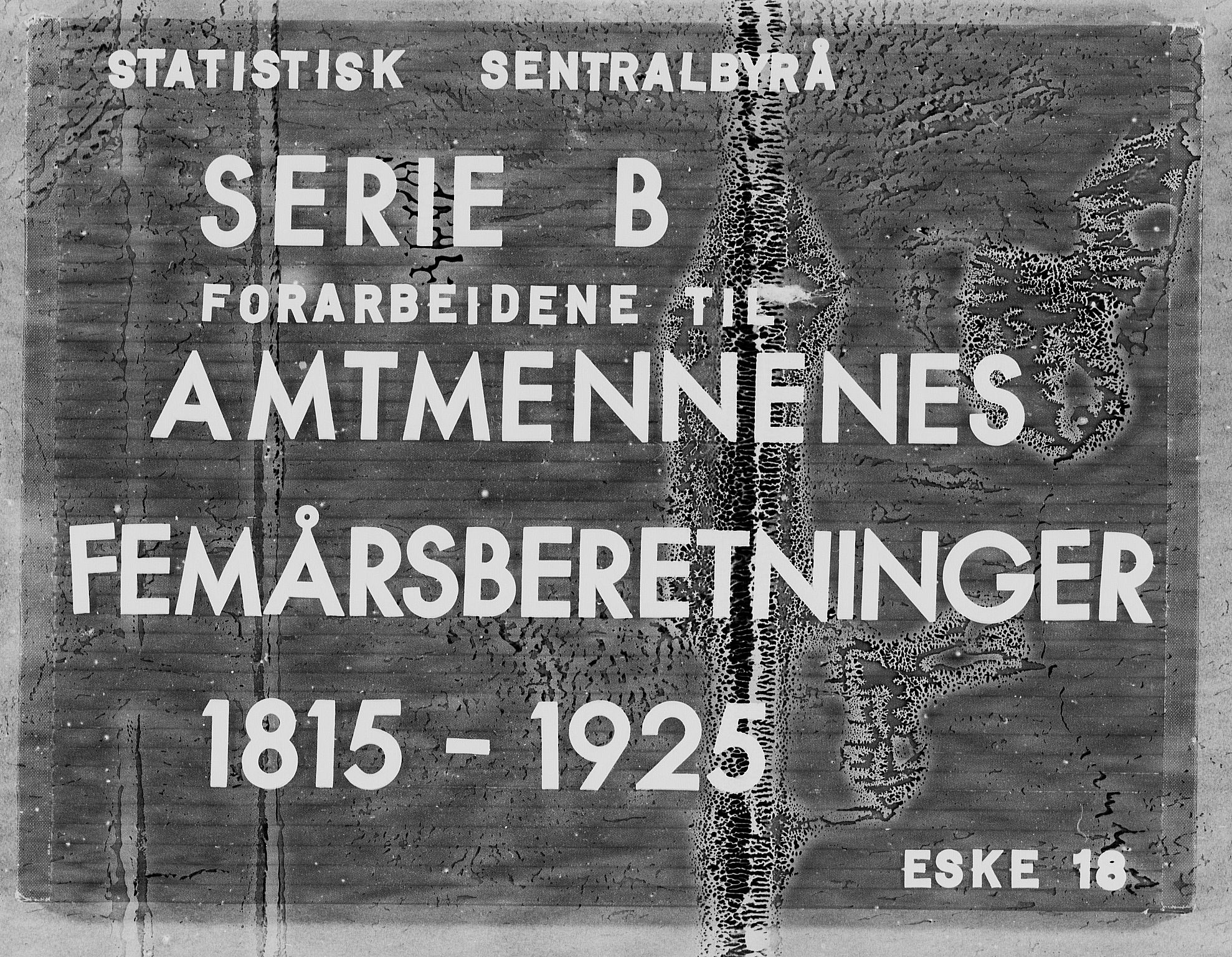 Statistisk sentralbyrå, Næringsøkonomiske emner, Generelt - Amtmennenes femårsberetninger, RA/S-2233/F/Fa/L0018: --, 1861-1865, s. 1