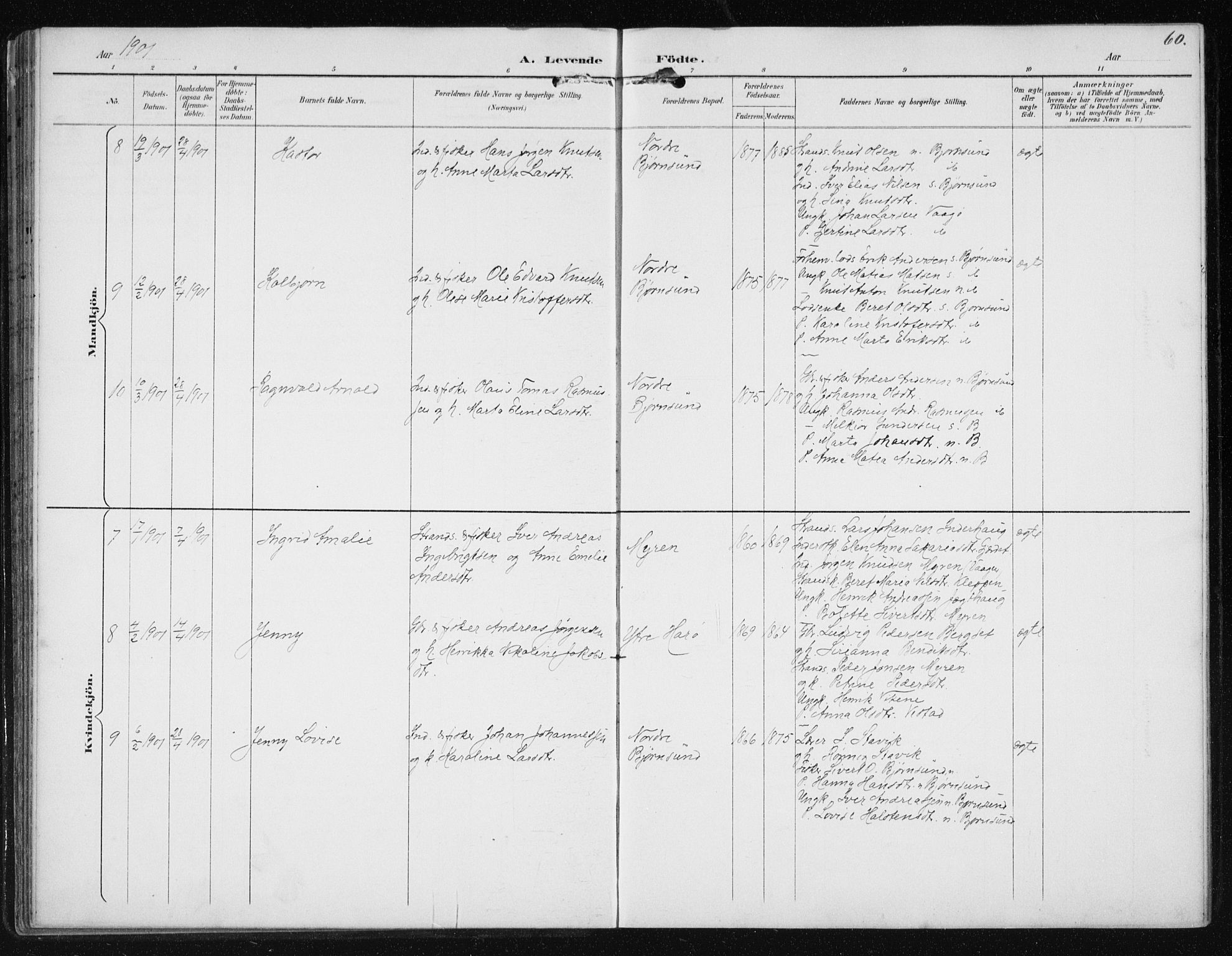 Ministerialprotokoller, klokkerbøker og fødselsregistre - Møre og Romsdal, AV/SAT-A-1454/566/L0773: Klokkerbok nr. 566C02, 1892-1909, s. 60