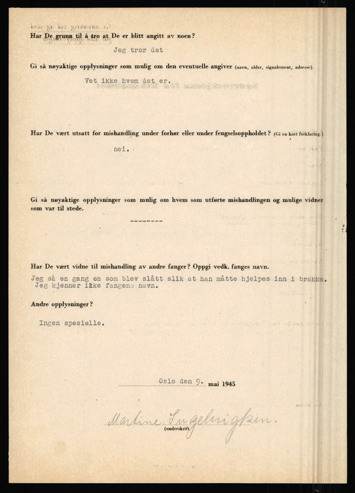 Rikspolitisjefen, AV/RA-S-1560/L/L0007: Heen, Erik C. - Iversen, Trygve, 1940-1945, s. 1136