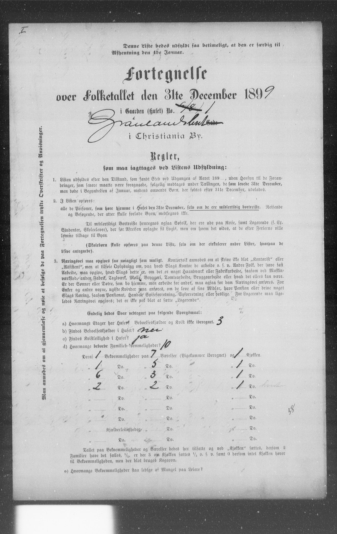 OBA, Kommunal folketelling 31.12.1899 for Kristiania kjøpstad, 1899, s. 4210