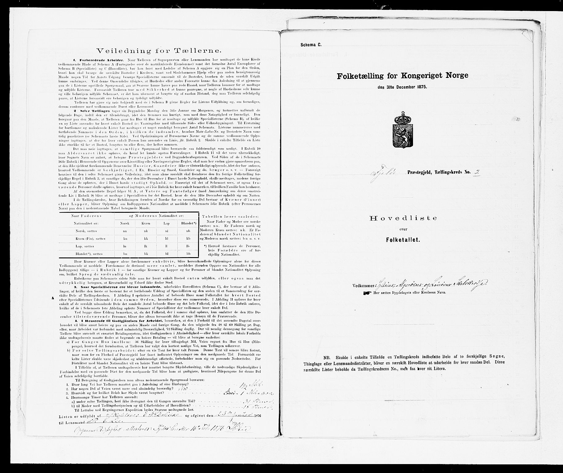 SAB, Folketelling 1875 for 1246P Fjell prestegjeld, 1875, s. 6