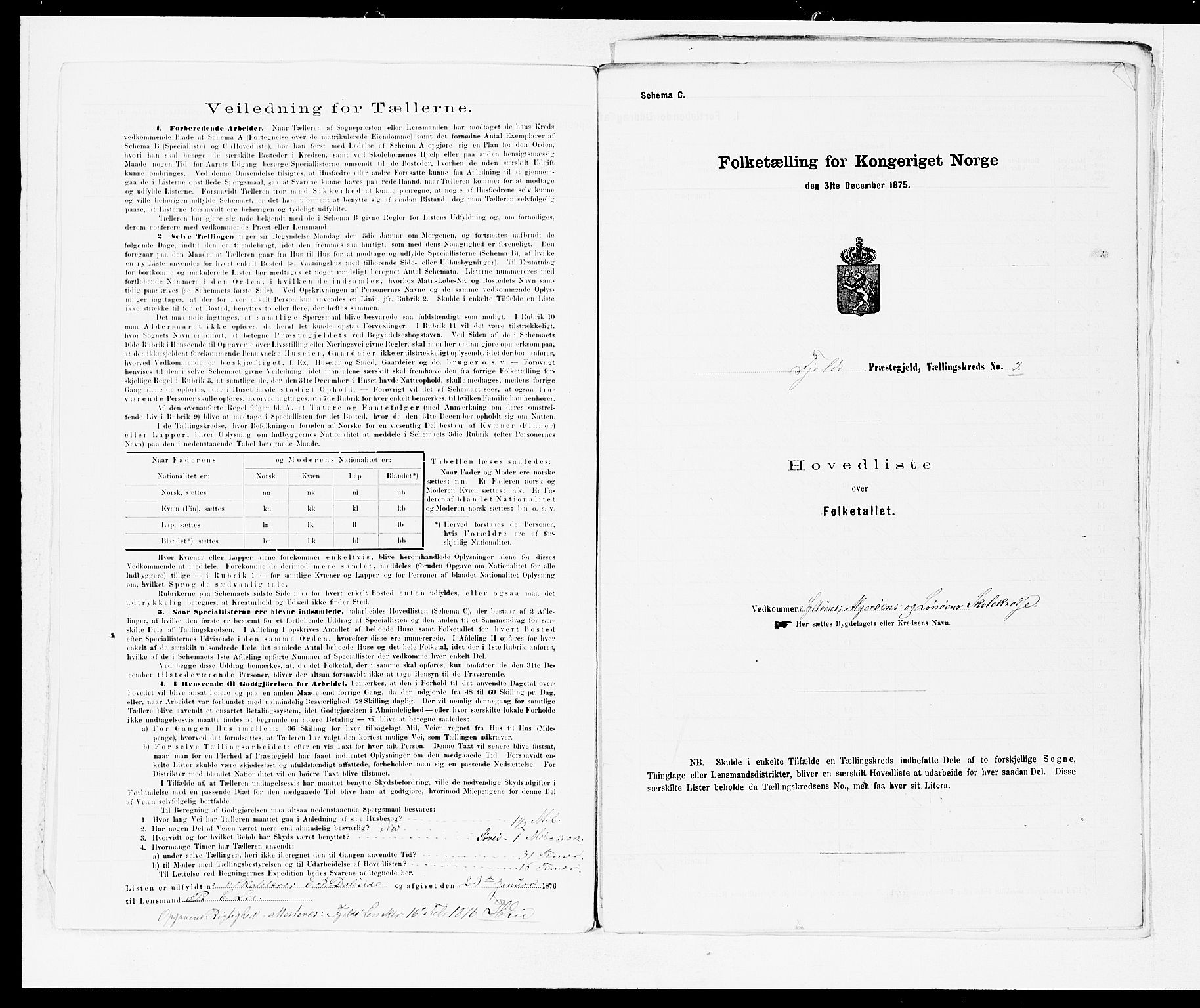 SAB, Folketelling 1875 for 1246P Fjell prestegjeld, 1875, s. 6