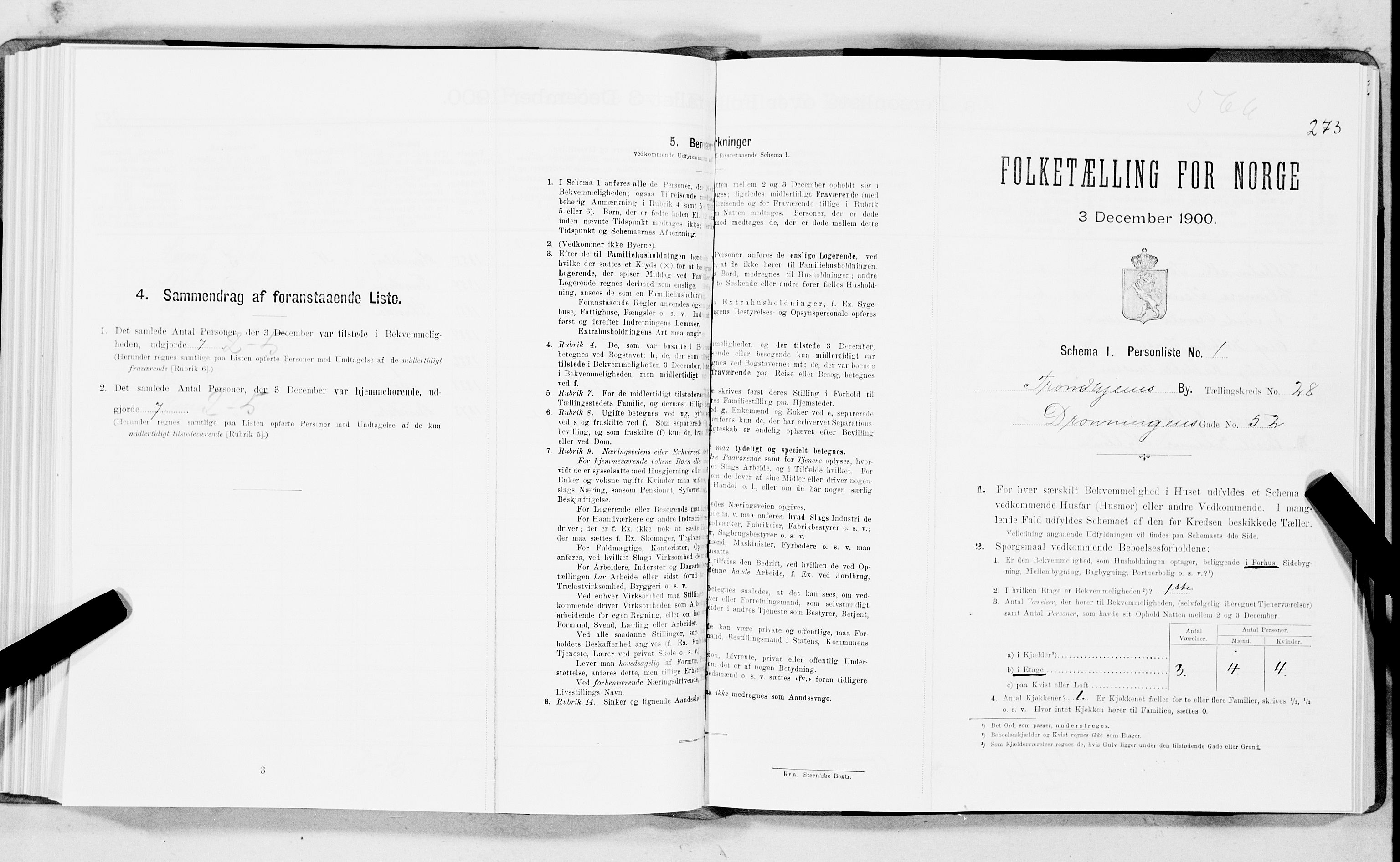 SAT, Folketelling 1900 for 1601 Trondheim kjøpstad, 1900, s. 4281