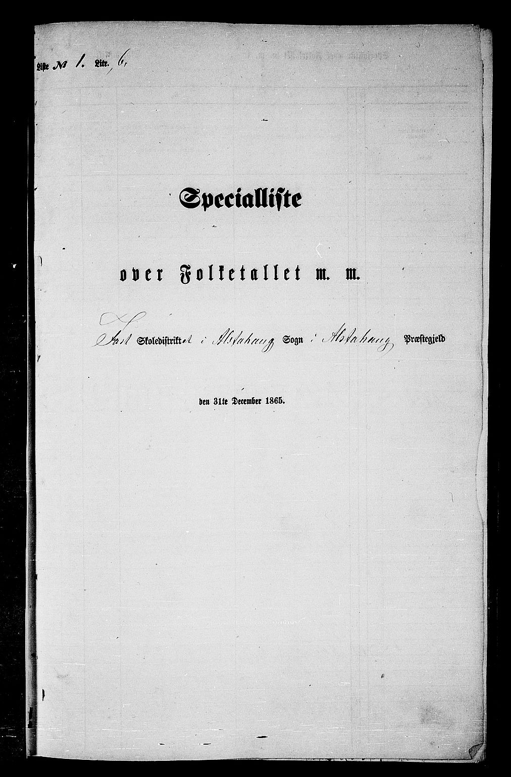 RA, Folketelling 1865 for 1820P Alstahaug prestegjeld, 1865, s. 27