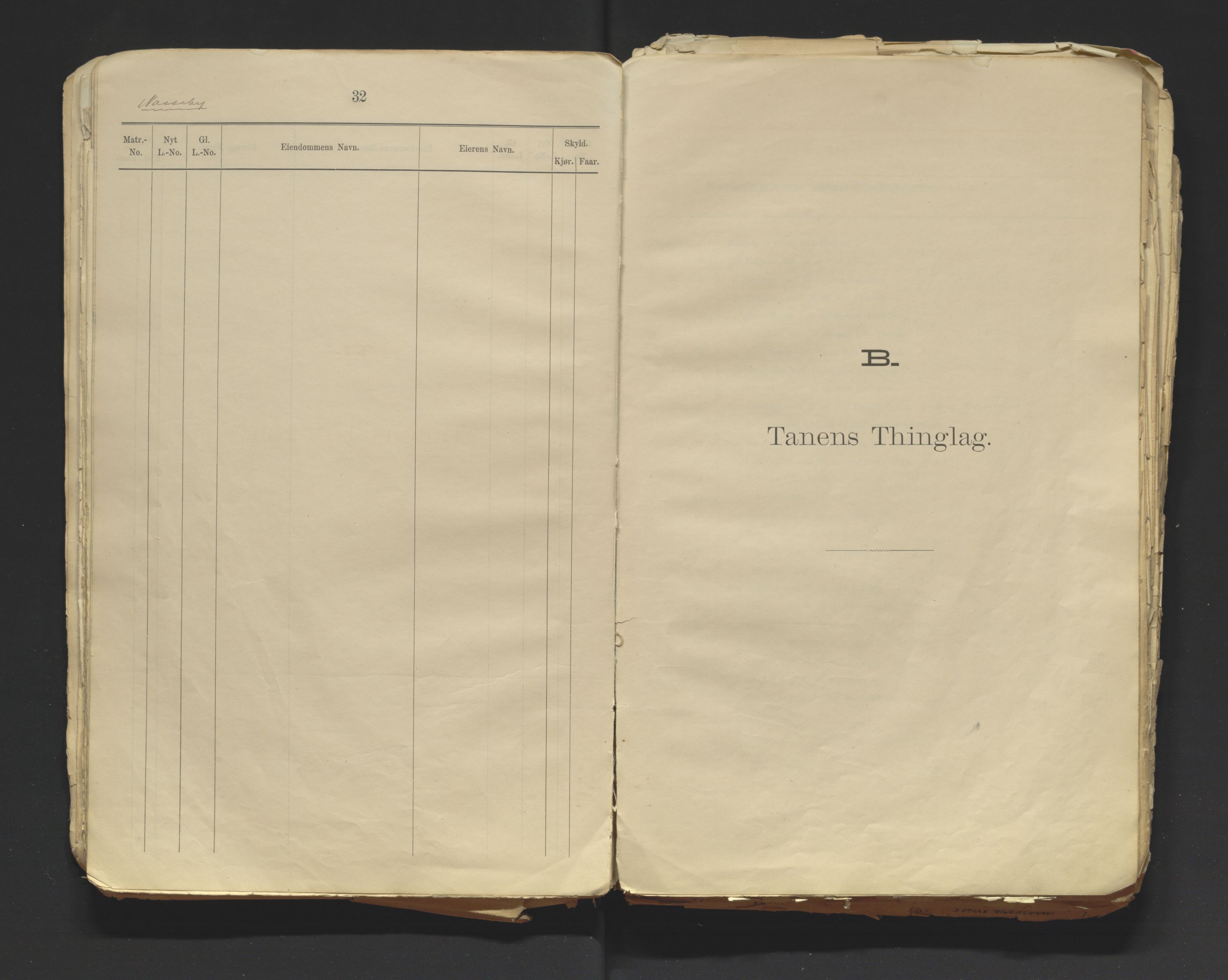 Tana fogderi/sorenskriveri, AV/SATØ-S-0058/I/Ip/L0254/0001: -- / Annet om tinglysing. Matrikkel, Tana sorenskriveri., 1884, s. 32-33