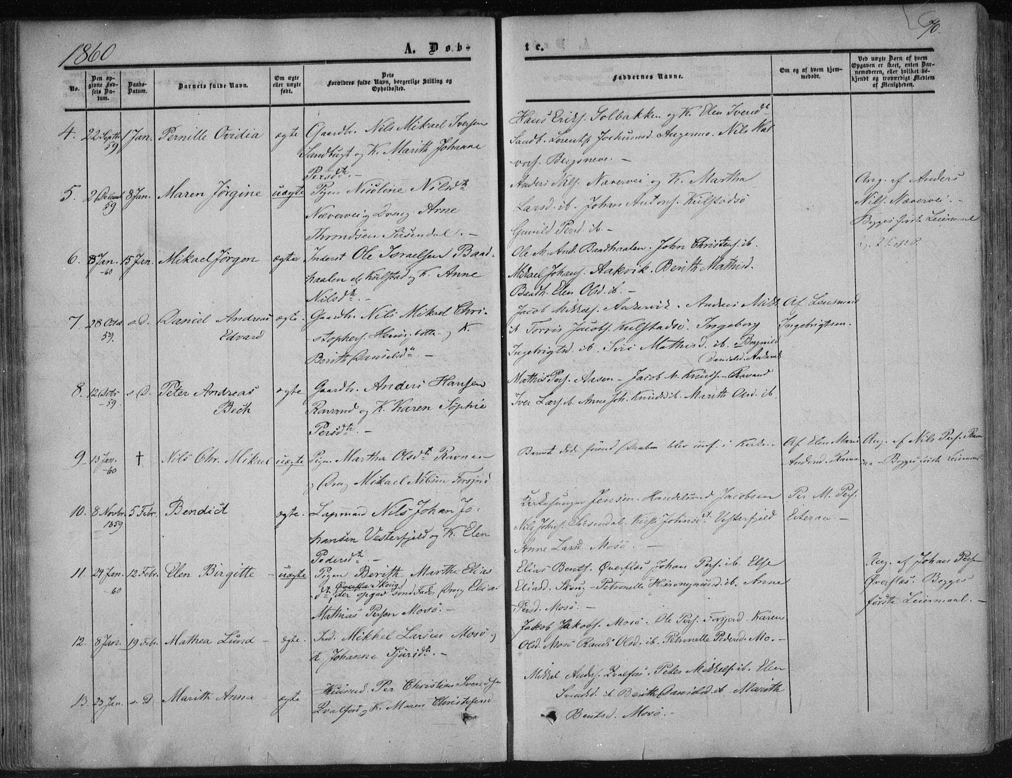 Ministerialprotokoller, klokkerbøker og fødselsregistre - Nordland, AV/SAT-A-1459/820/L0293: Ministerialbok nr. 820A14, 1855-1865, s. 70