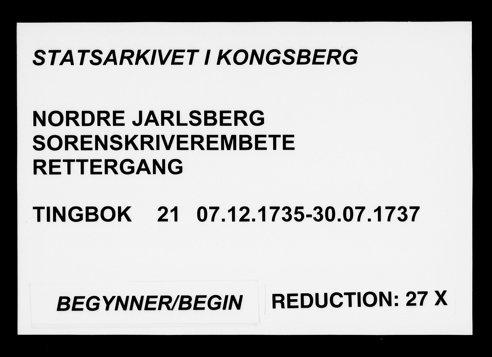 Nordre Jarlsberg sorenskriveri, SAKO/A-80/F/Fa/Faa/L0021: Tingbok, 1735-1737