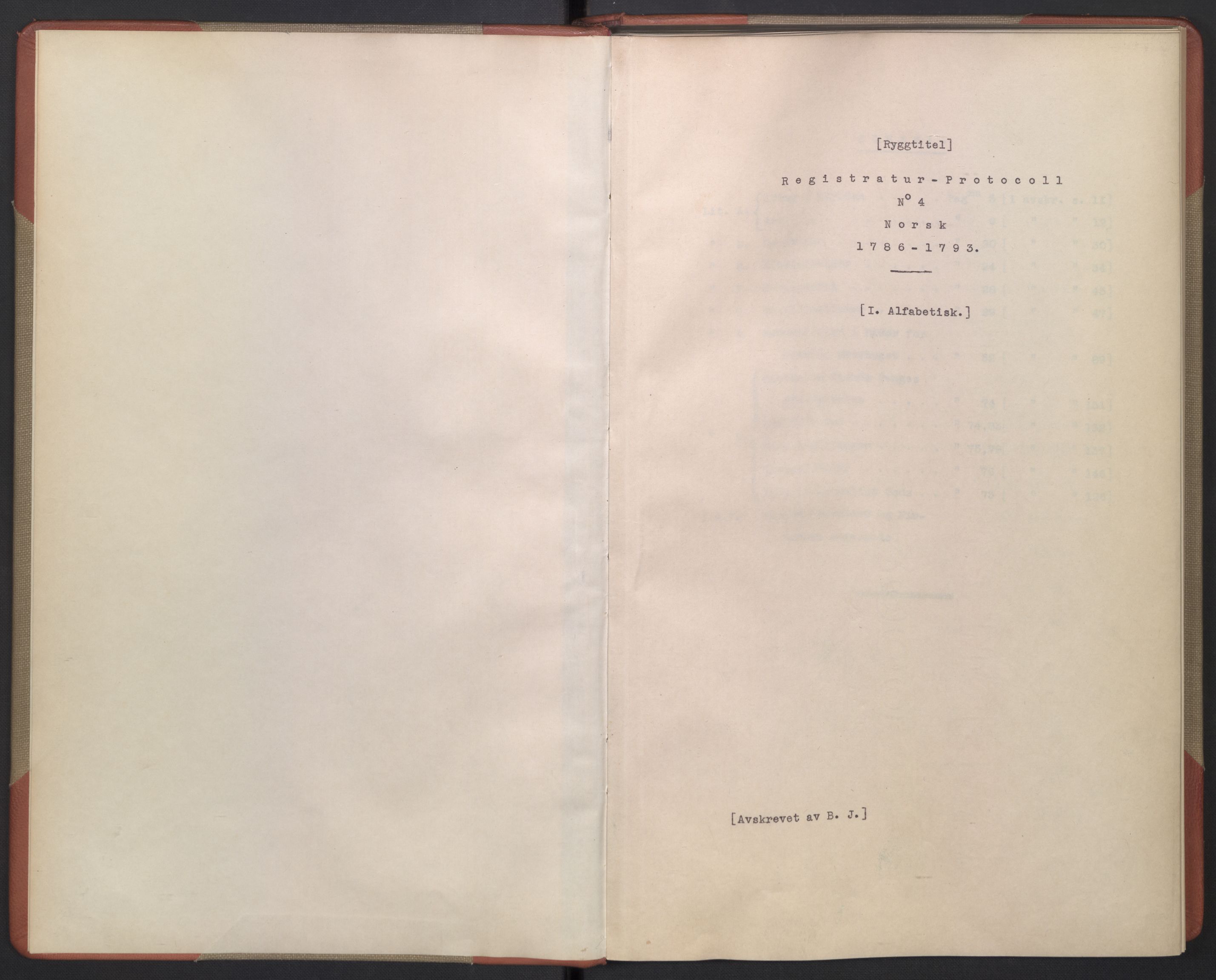 Avskriftsamlingen, RA/EA-4022/F/Fb/L0126: Registratur over norske Relasjons- og  resolusjonsprotokoller, 1786-1793, s. 3