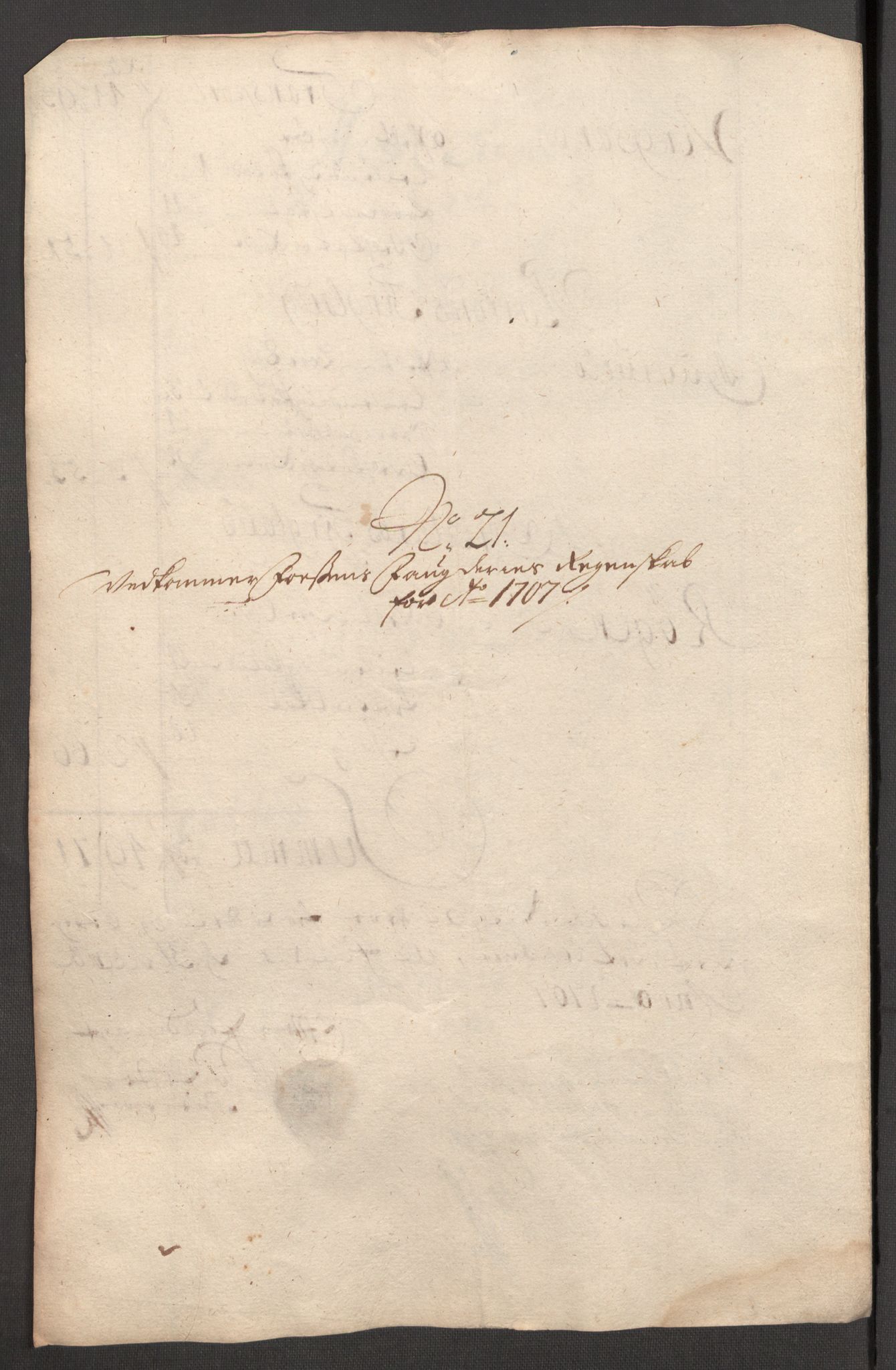 Rentekammeret inntil 1814, Reviderte regnskaper, Fogderegnskap, RA/EA-4092/R57/L3857: Fogderegnskap Fosen, 1706-1707, s. 424