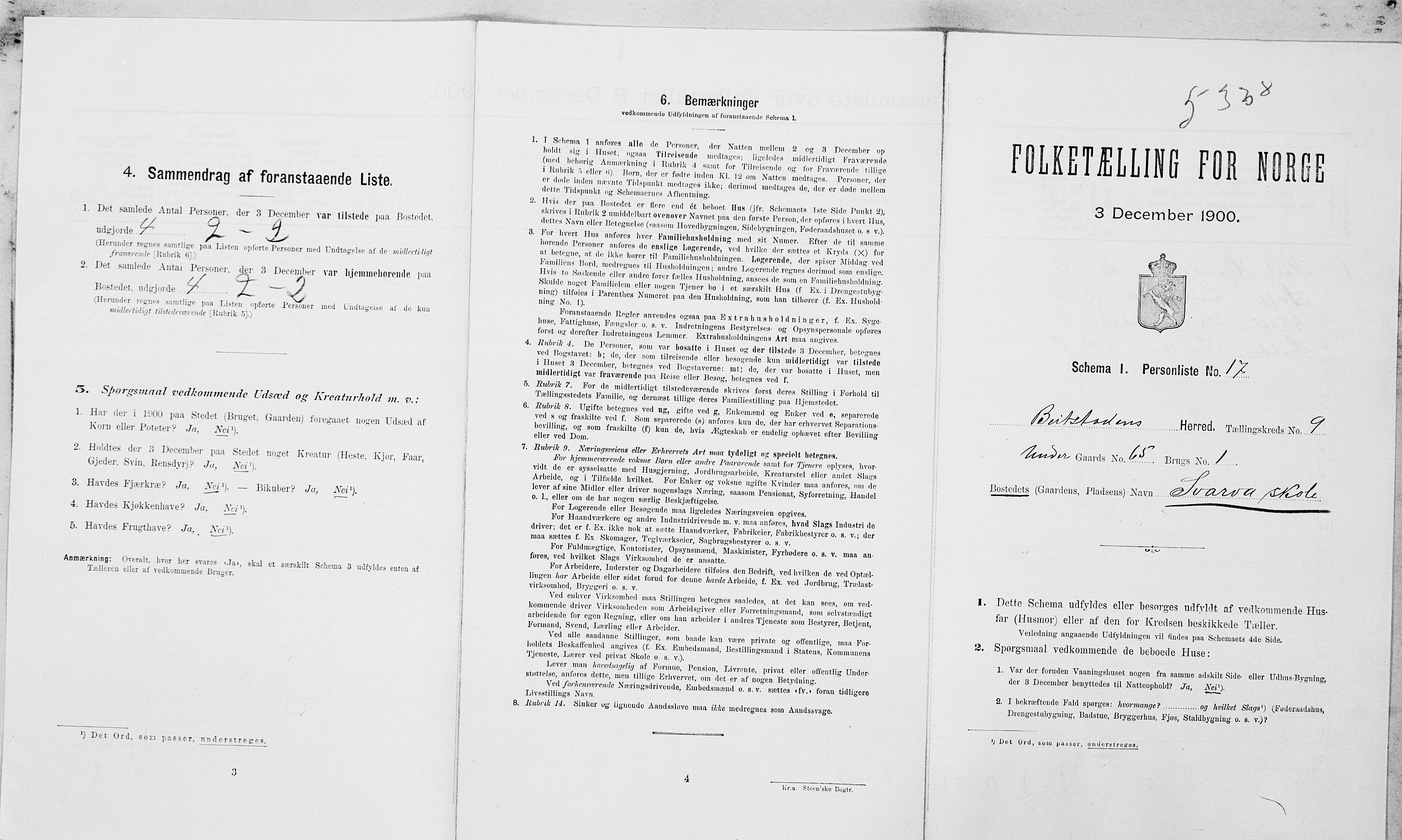 SAT, Folketelling 1900 for 1727 Beitstad herred, 1900, s. 725