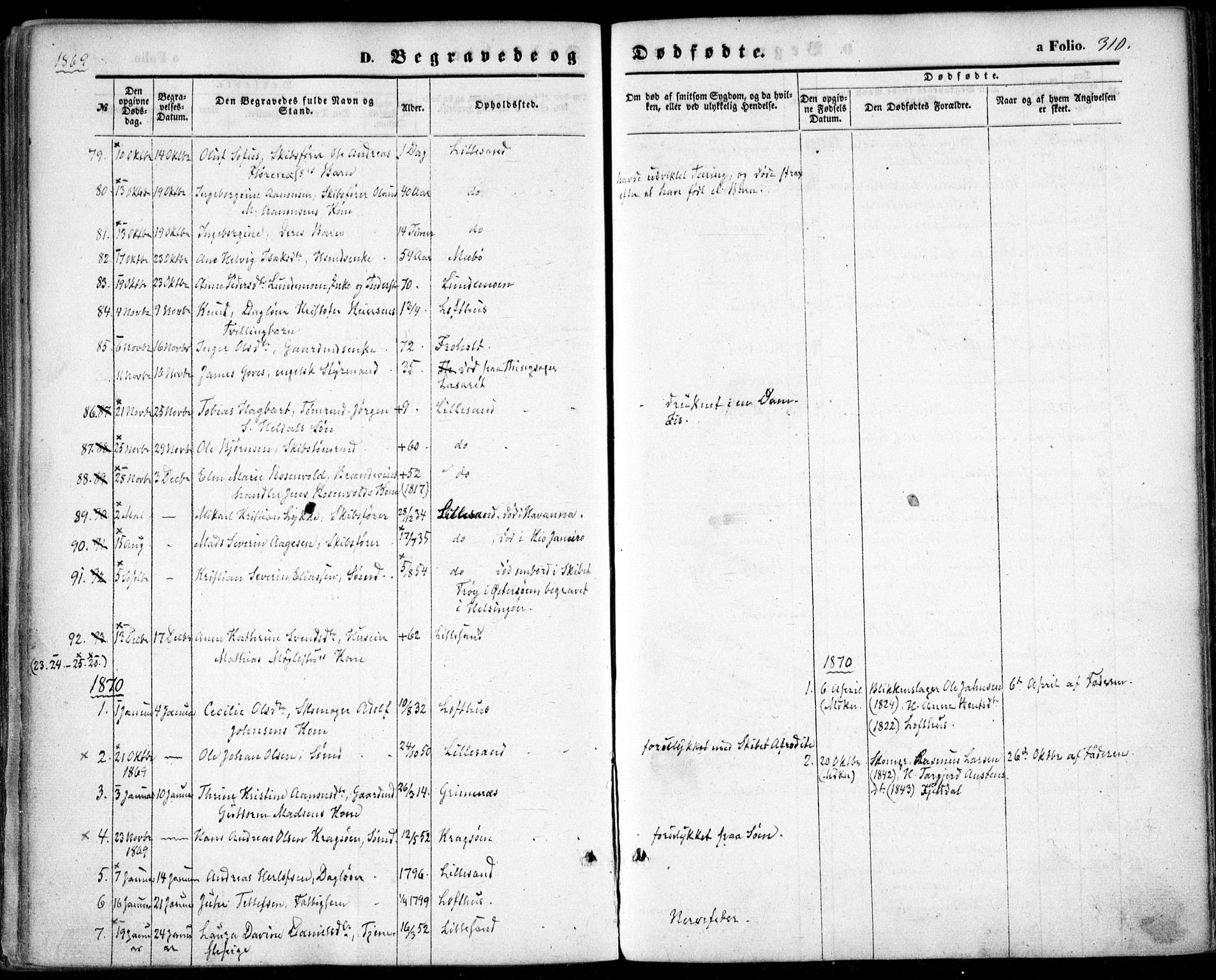 Vestre Moland sokneprestkontor, AV/SAK-1111-0046/F/Fa/Fab/L0007: Ministerialbok nr. A 7, 1859-1872, s. 310