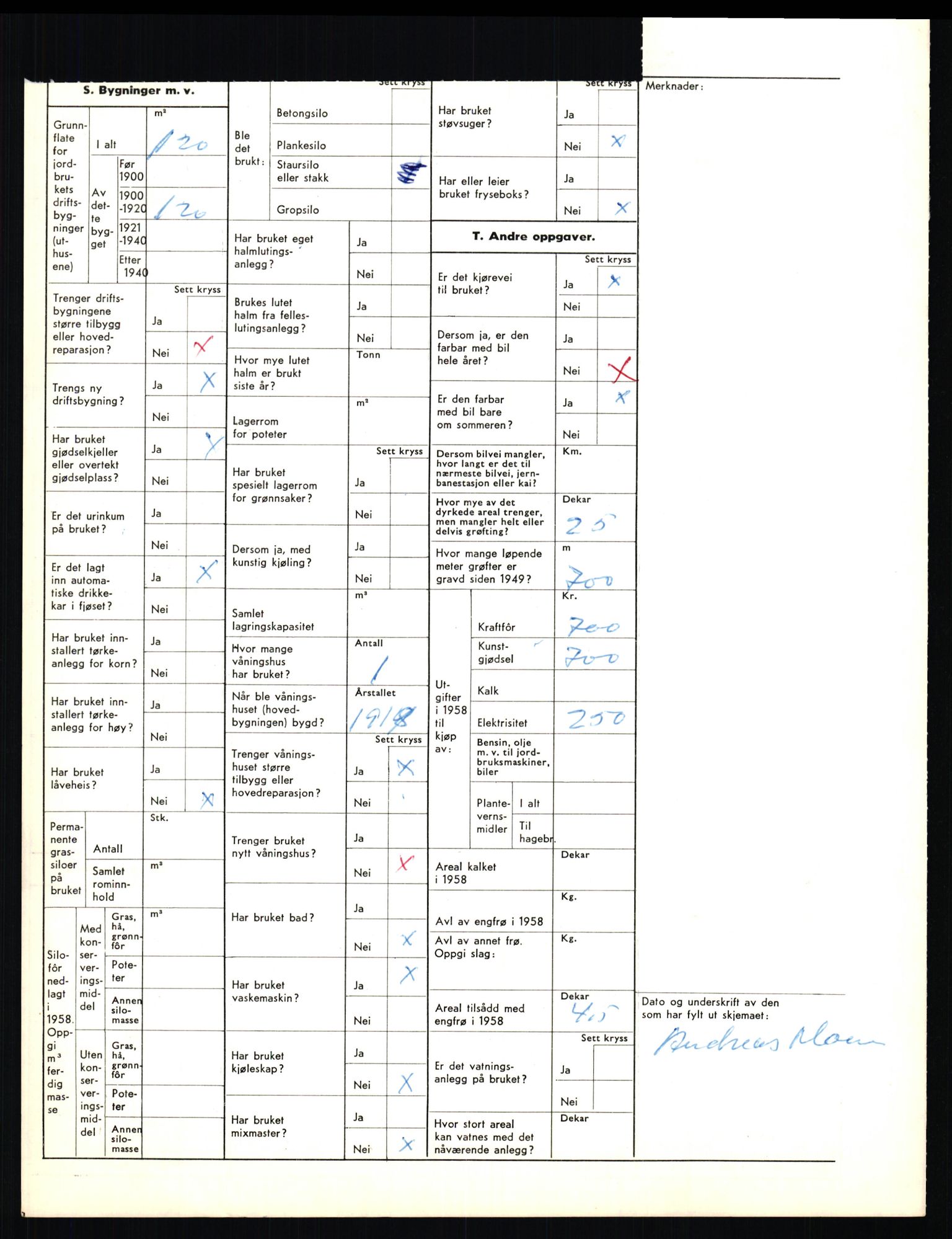 Statistisk sentralbyrå, Næringsøkonomiske emner, Jordbruk, skogbruk, jakt, fiske og fangst, AV/RA-S-2234/G/Gd/L0656: Troms: 1924 Målselv (kl. 0-3) og 1925 Sørreisa, 1959, s. 2123