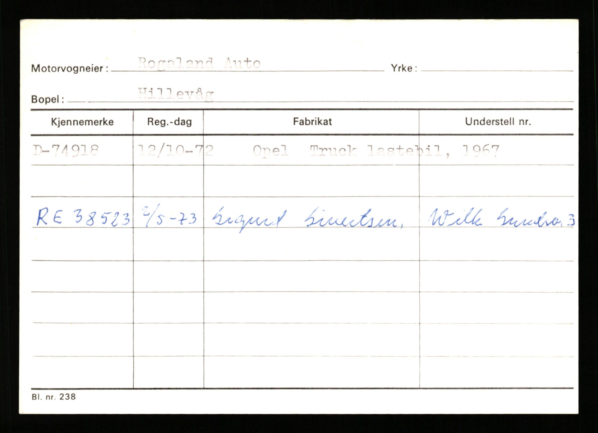 Stavanger trafikkstasjon, AV/SAST-A-101942/0/G/L0008: Registreringsnummer: 67519 - 84533, 1930-1971, s. 1061