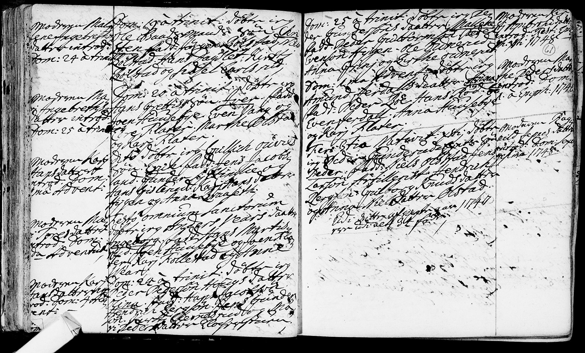 Røyken kirkebøker, SAKO/A-241/F/Fa/L0002: Ministerialbok nr. 2, 1731-1782, s. 61