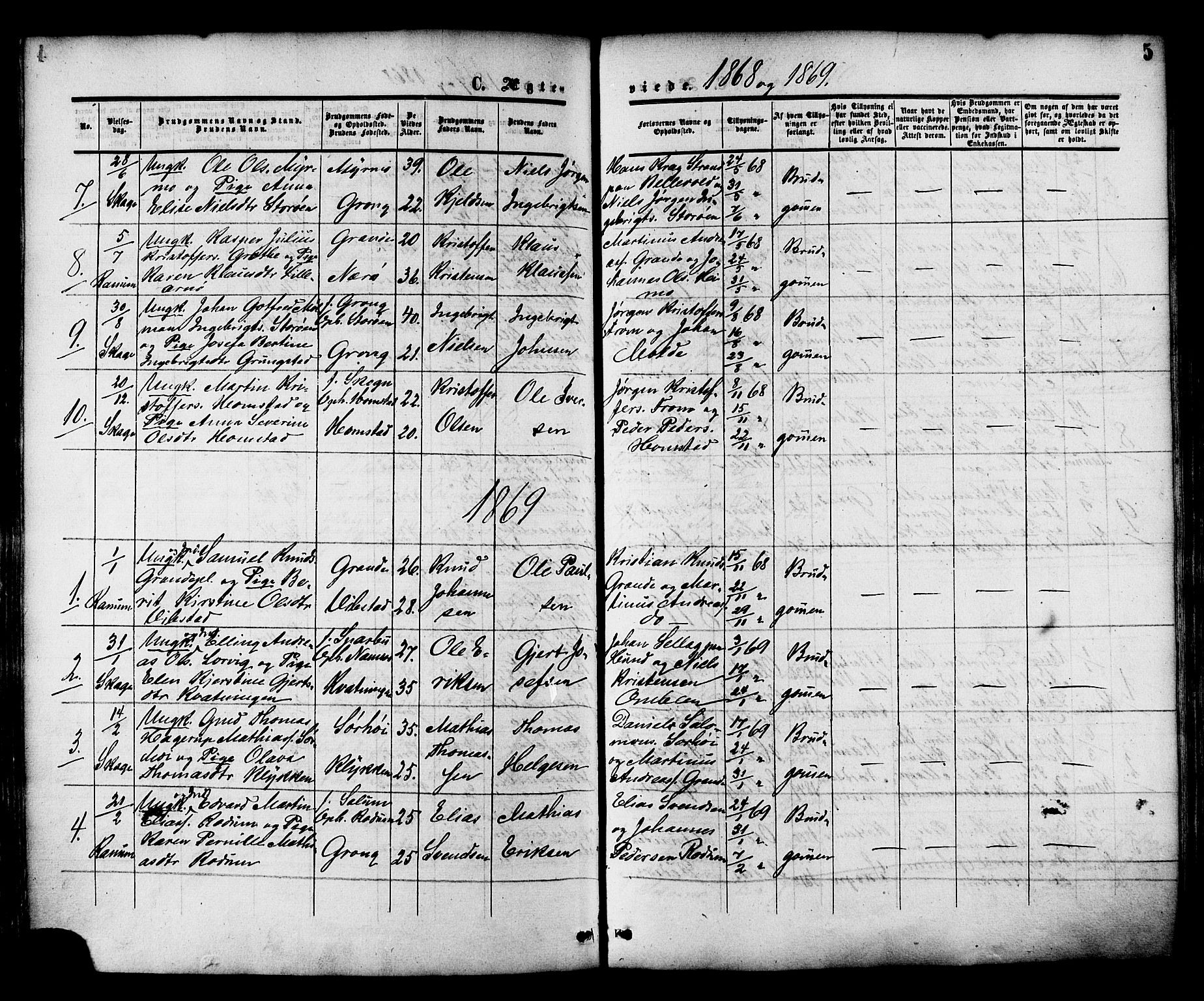 Ministerialprotokoller, klokkerbøker og fødselsregistre - Nord-Trøndelag, AV/SAT-A-1458/764/L0553: Ministerialbok nr. 764A08, 1858-1880, s. 5
