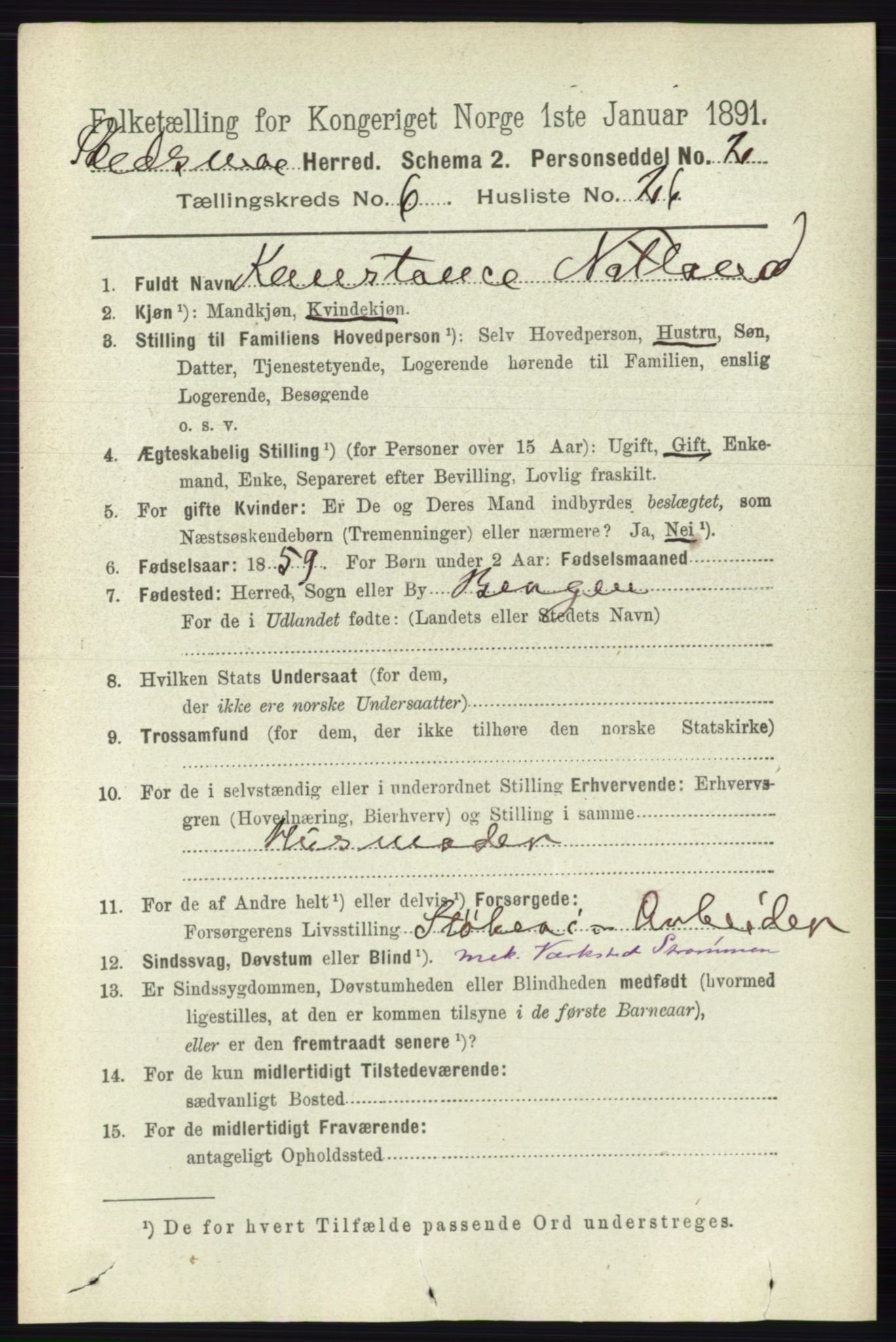 RA, Folketelling 1891 for 0231 Skedsmo herred, 1891, s. 2901