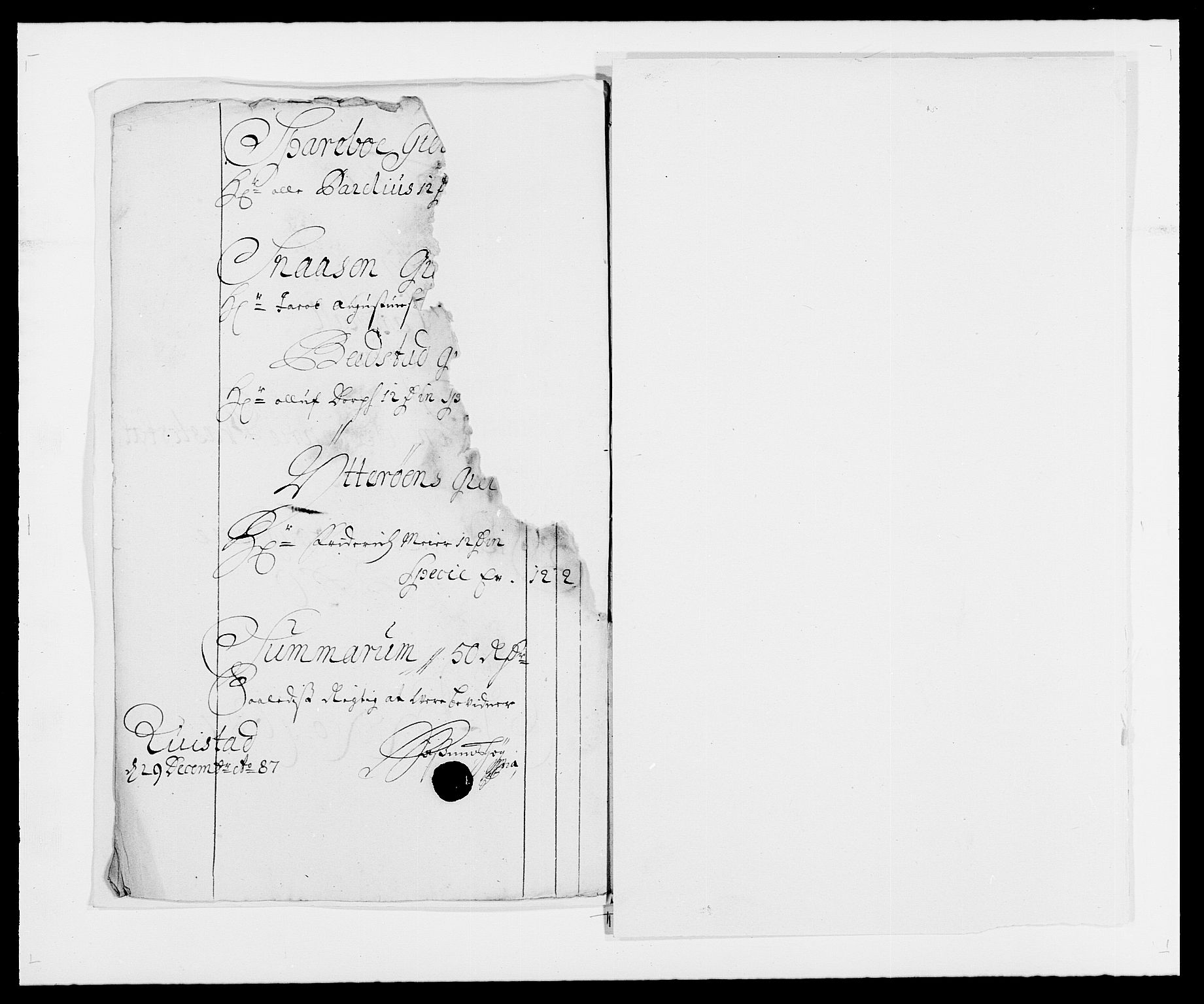Rentekammeret inntil 1814, Reviderte regnskaper, Fogderegnskap, RA/EA-4092/R63/L4306: Fogderegnskap Inderøy, 1687-1689, s. 178