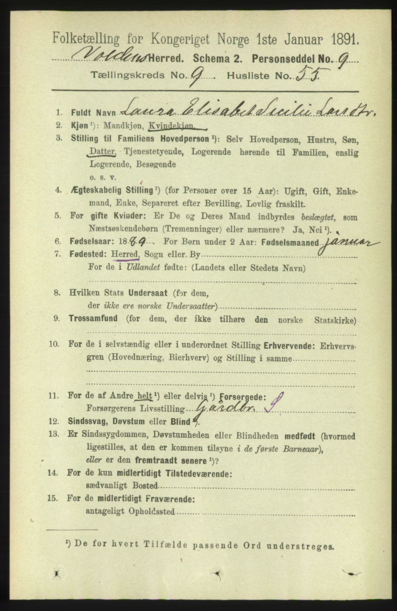 RA, Folketelling 1891 for 1519 Volda herred, 1891, s. 4621