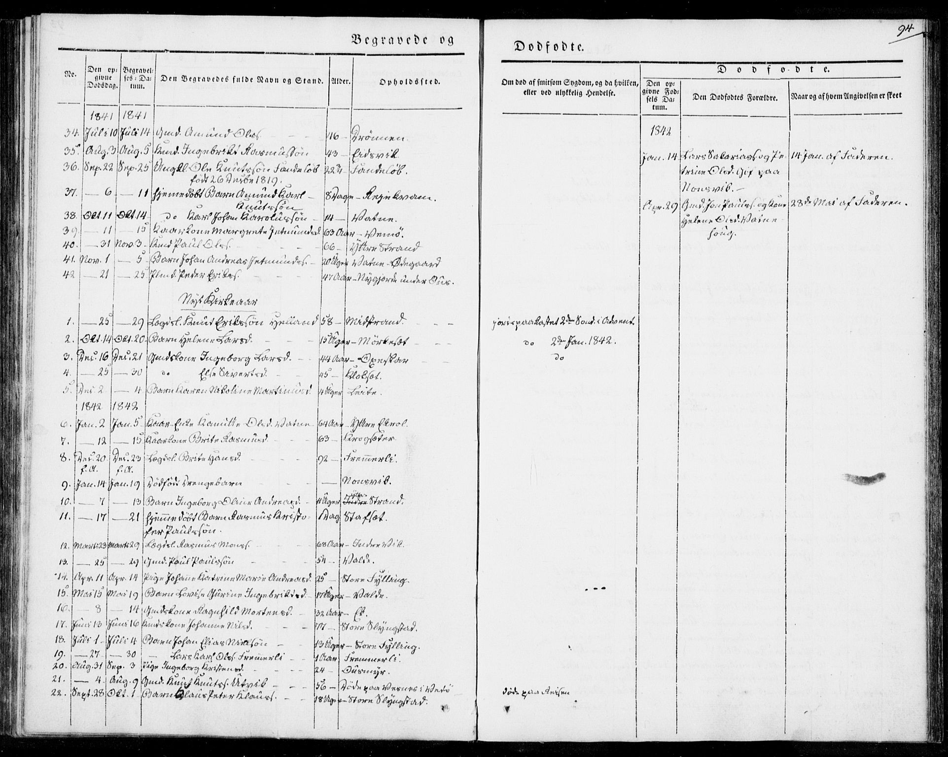 Ministerialprotokoller, klokkerbøker og fødselsregistre - Møre og Romsdal, AV/SAT-A-1454/524/L0352: Ministerialbok nr. 524A04, 1838-1847, s. 94