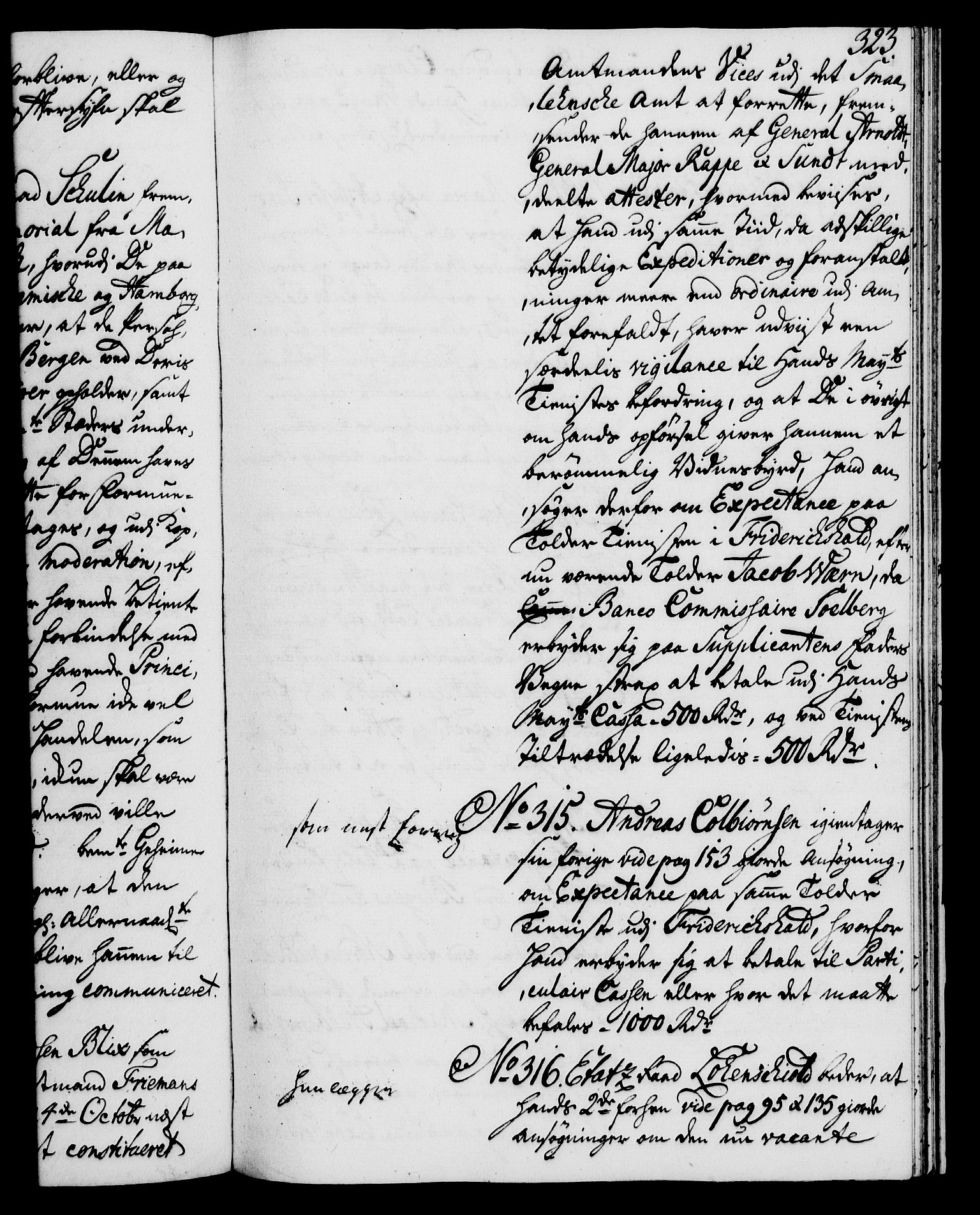 Rentekammeret, Kammerkanselliet, RA/EA-3111/G/Gh/Gha/L0025: Norsk ekstraktmemorialprotokoll (merket RK 53.70), 1743-1744, s. 323