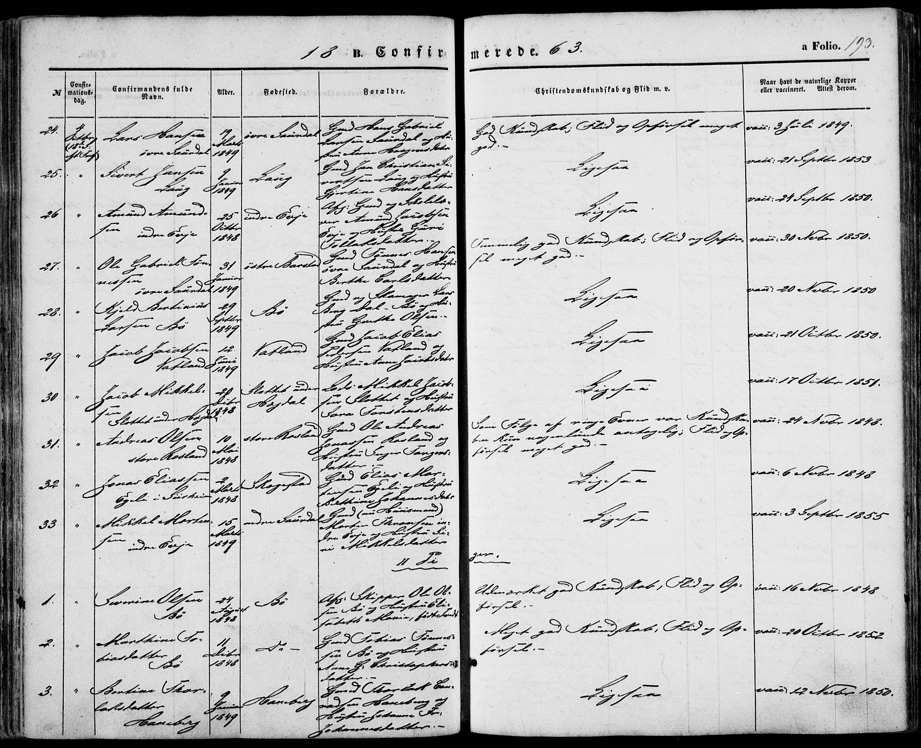 Sokndal sokneprestkontor, AV/SAST-A-101808: Ministerialbok nr. A 9, 1857-1874, s. 193