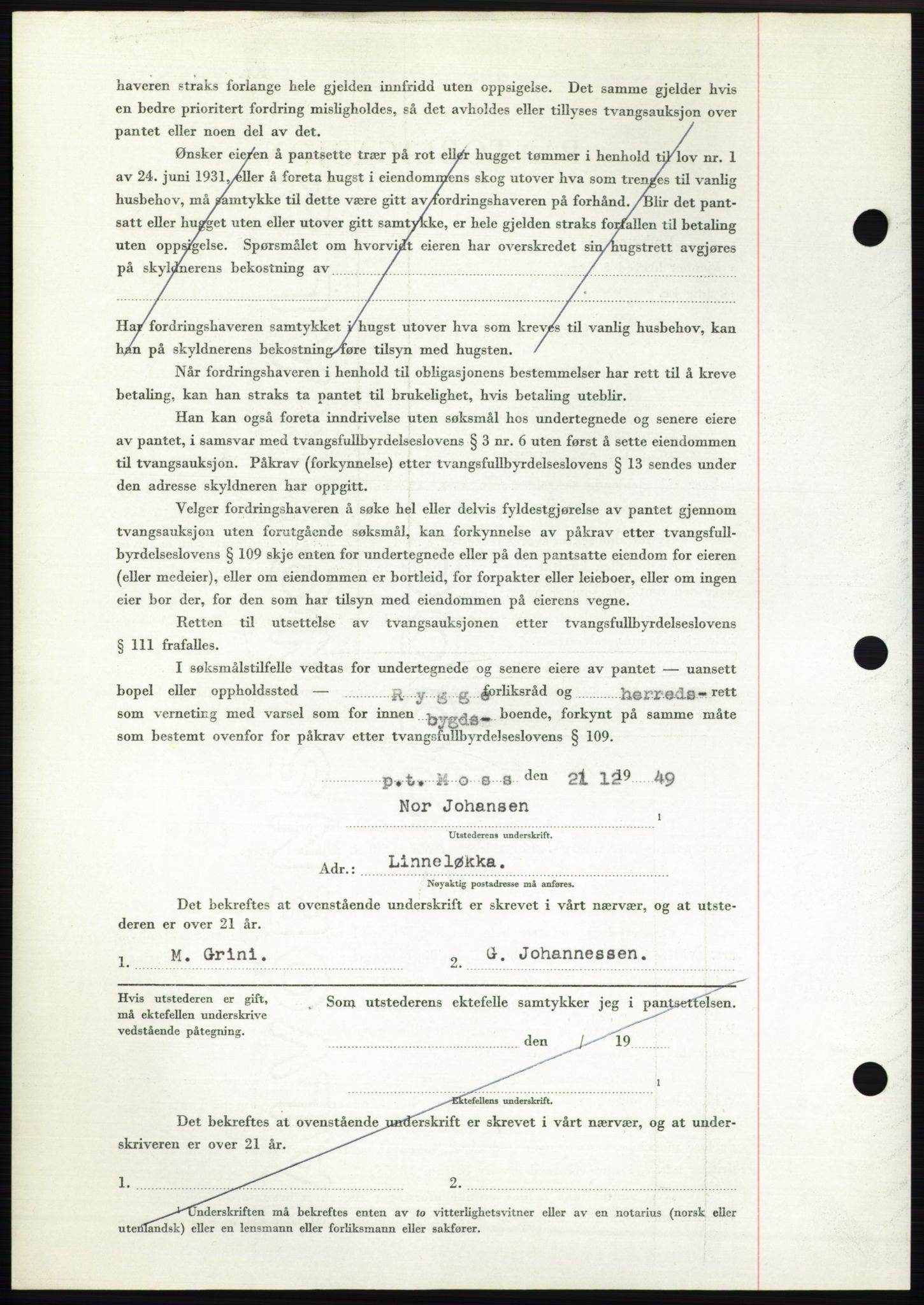 Moss sorenskriveri, SAO/A-10168: Pantebok nr. B23, 1949-1950, Dagboknr: 4104/1949