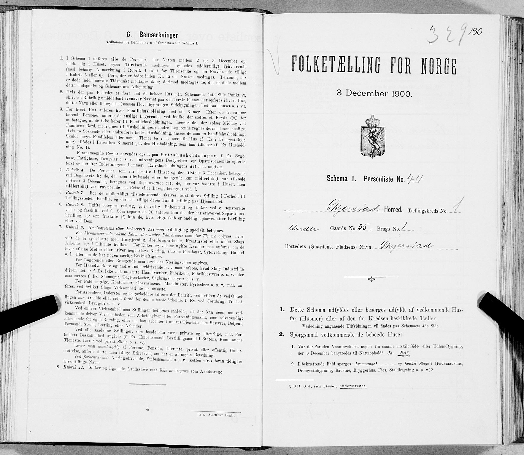 SAT, Folketelling 1900 for 1842 Skjerstad herred, 1900, s. 130