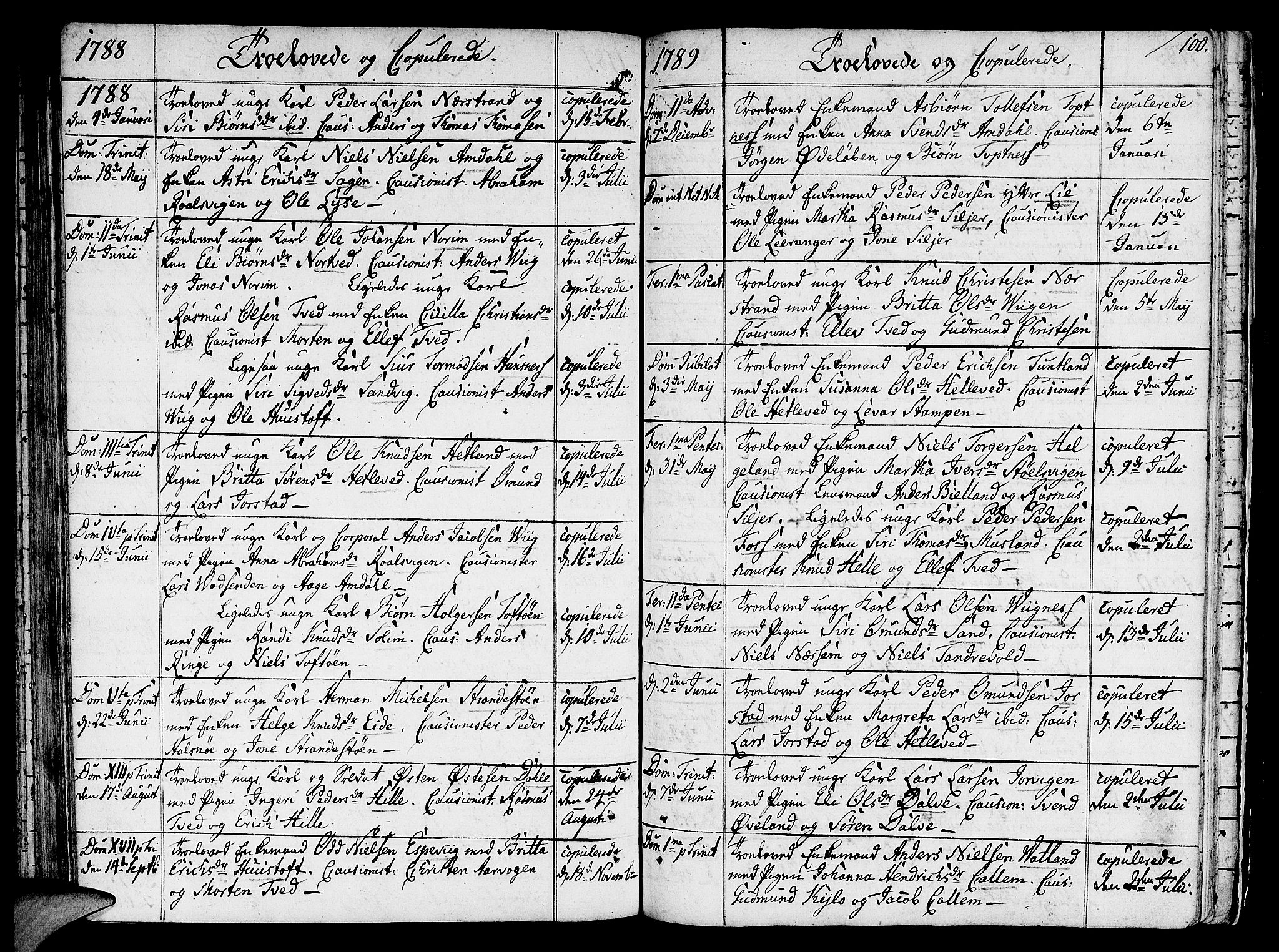 Nedstrand sokneprestkontor, SAST/A-101841/01/IV: Ministerialbok nr. A 4, 1779-1795, s. 100