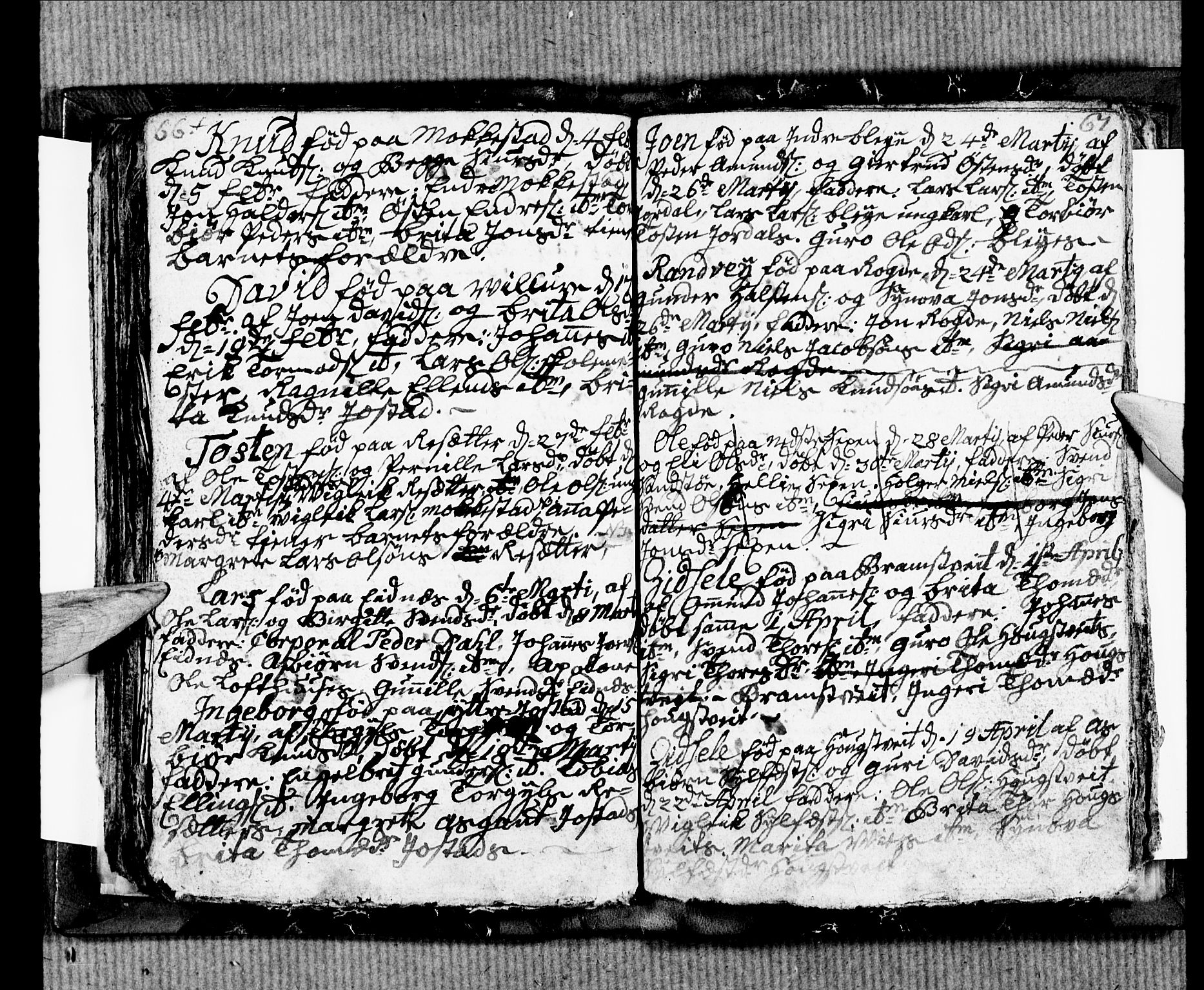 Ullensvang sokneprestembete, SAB/A-78701/H/Hab: Klokkerbok nr. B 4, 1775-1778, s. 66-67