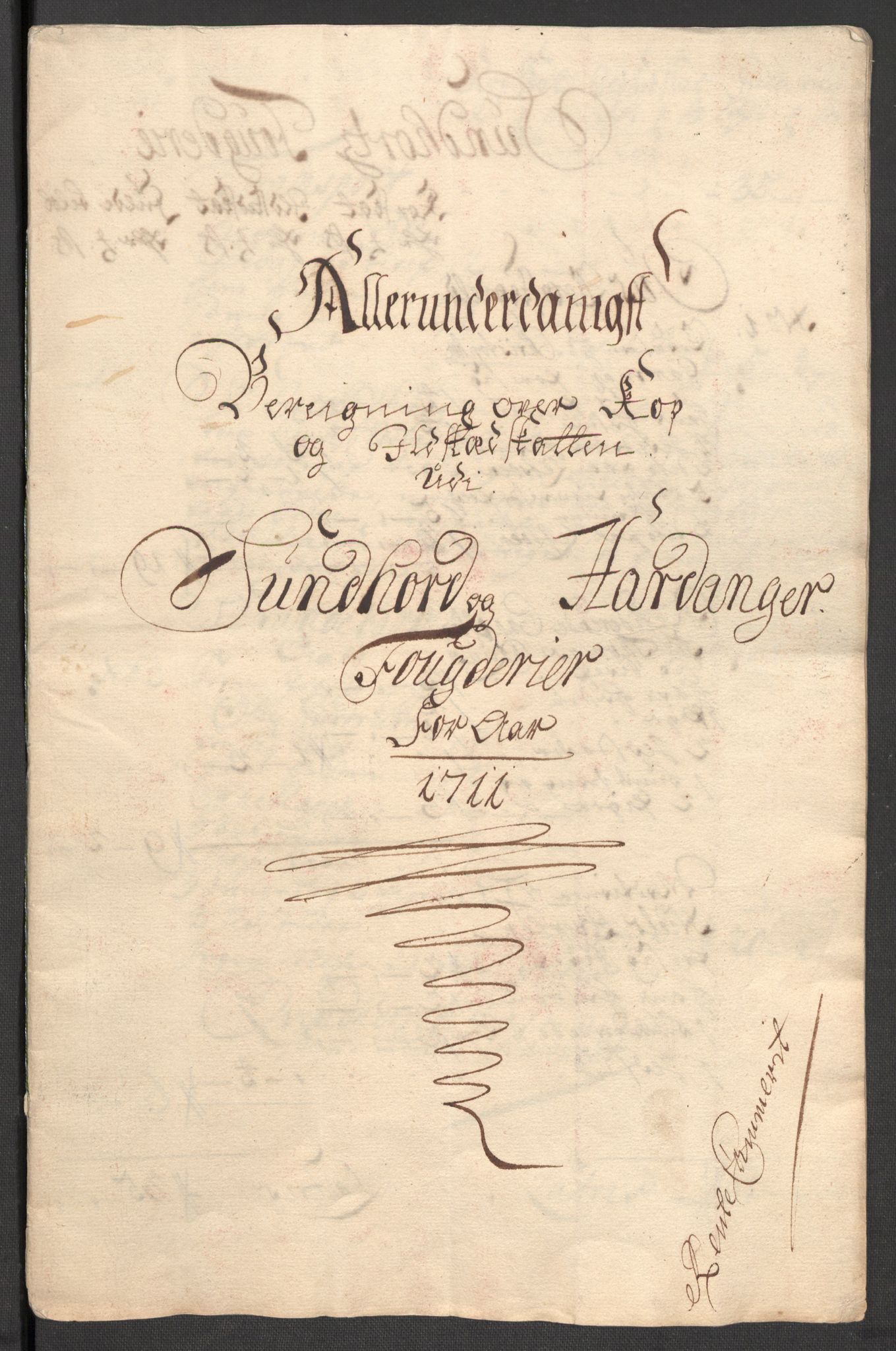 Rentekammeret inntil 1814, Reviderte regnskaper, Fogderegnskap, RA/EA-4092/R48/L2987: Fogderegnskap Sunnhordland og Hardanger, 1711, s. 162