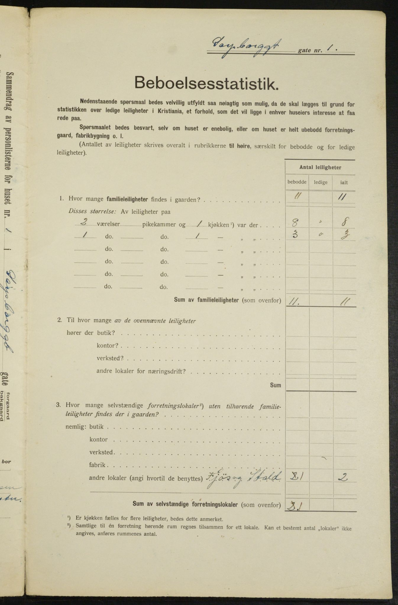 OBA, Kommunal folketelling 1.2.1913 for Kristiania, 1913, s. 89099