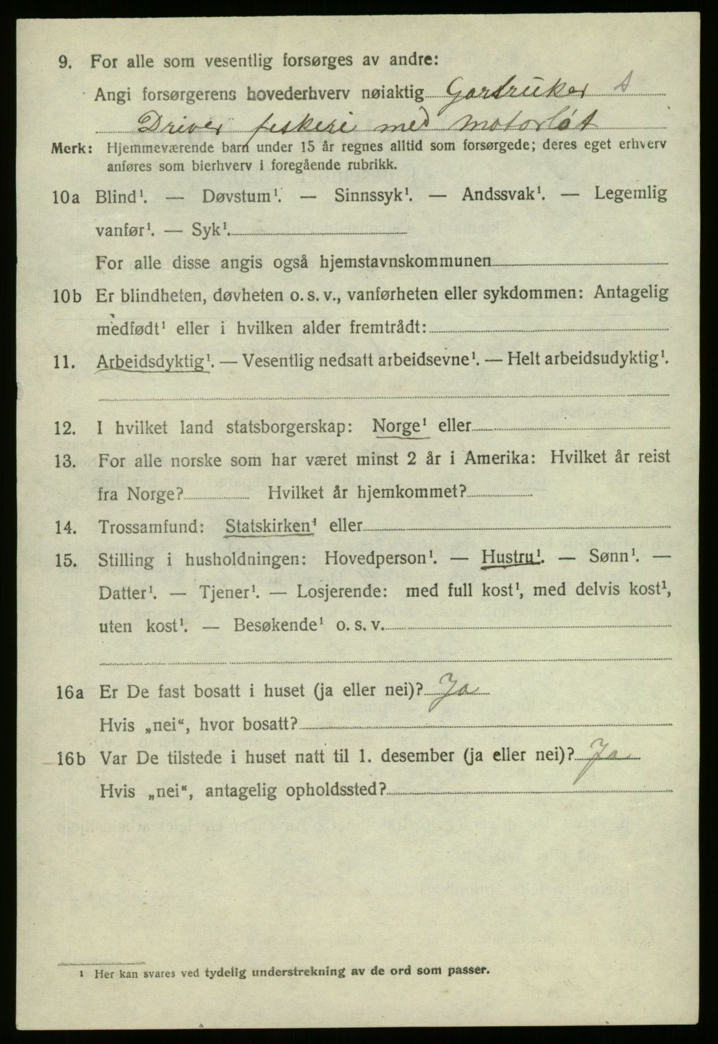 SAB, Folketelling 1920 for 1440 Nord-Vågsøy herred, 1920, s. 855