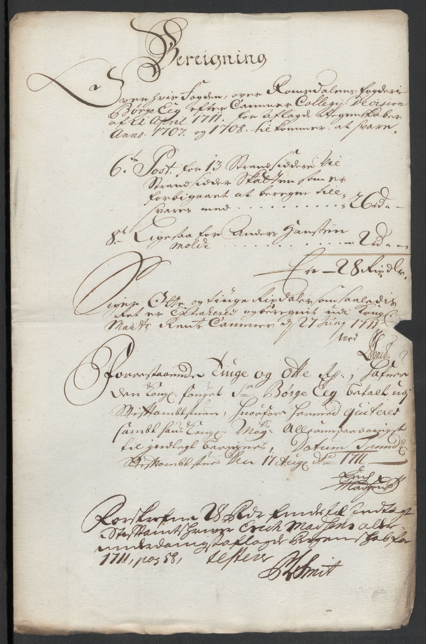 Rentekammeret inntil 1814, Reviderte regnskaper, Fogderegnskap, RA/EA-4092/R55/L3658: Fogderegnskap Romsdal, 1707-1708, s. 419