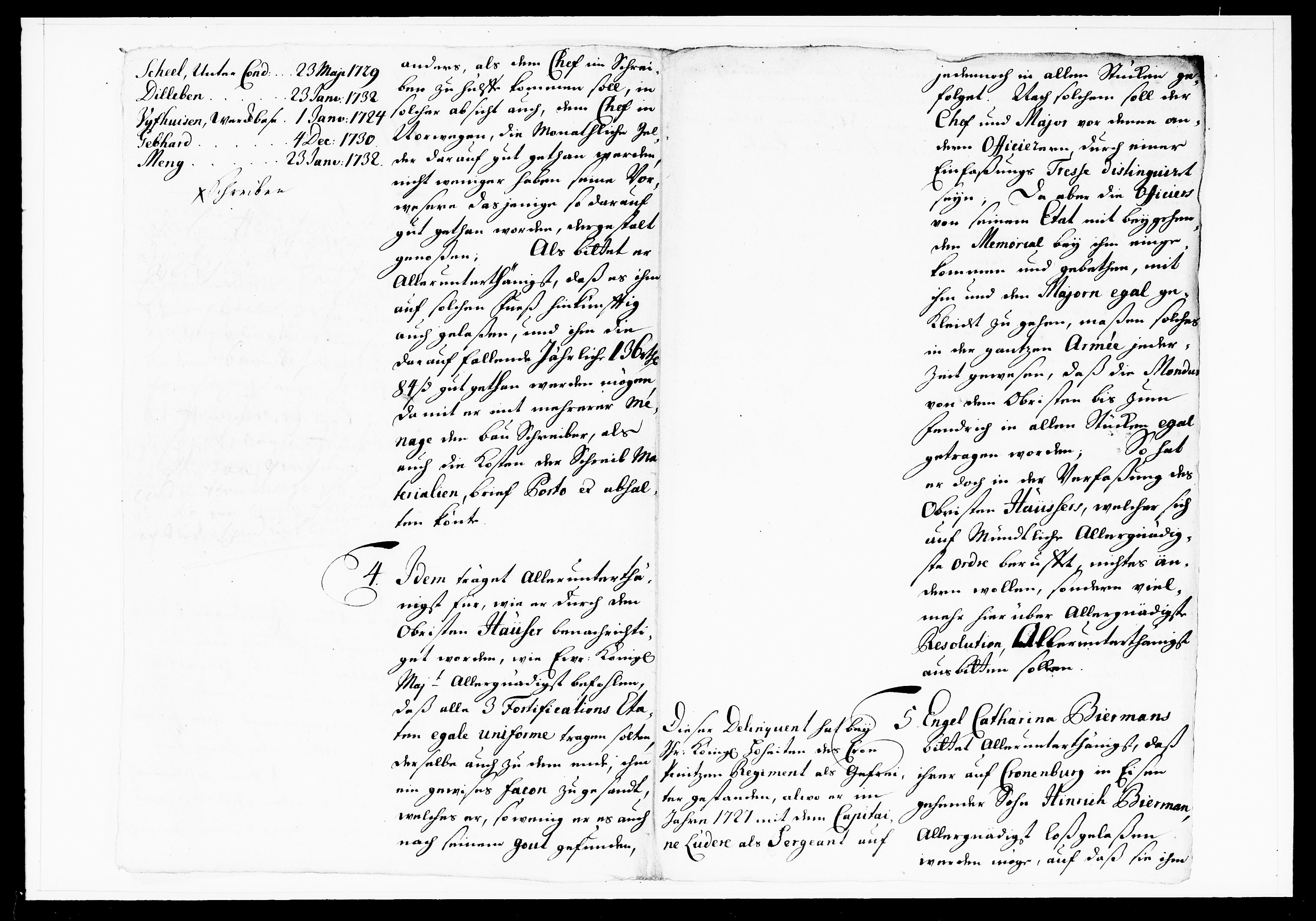 Krigskollegiet, Krigskancelliet, DRA/A-0006/-/1103-1107: Refererede sager, 1732, s. 134