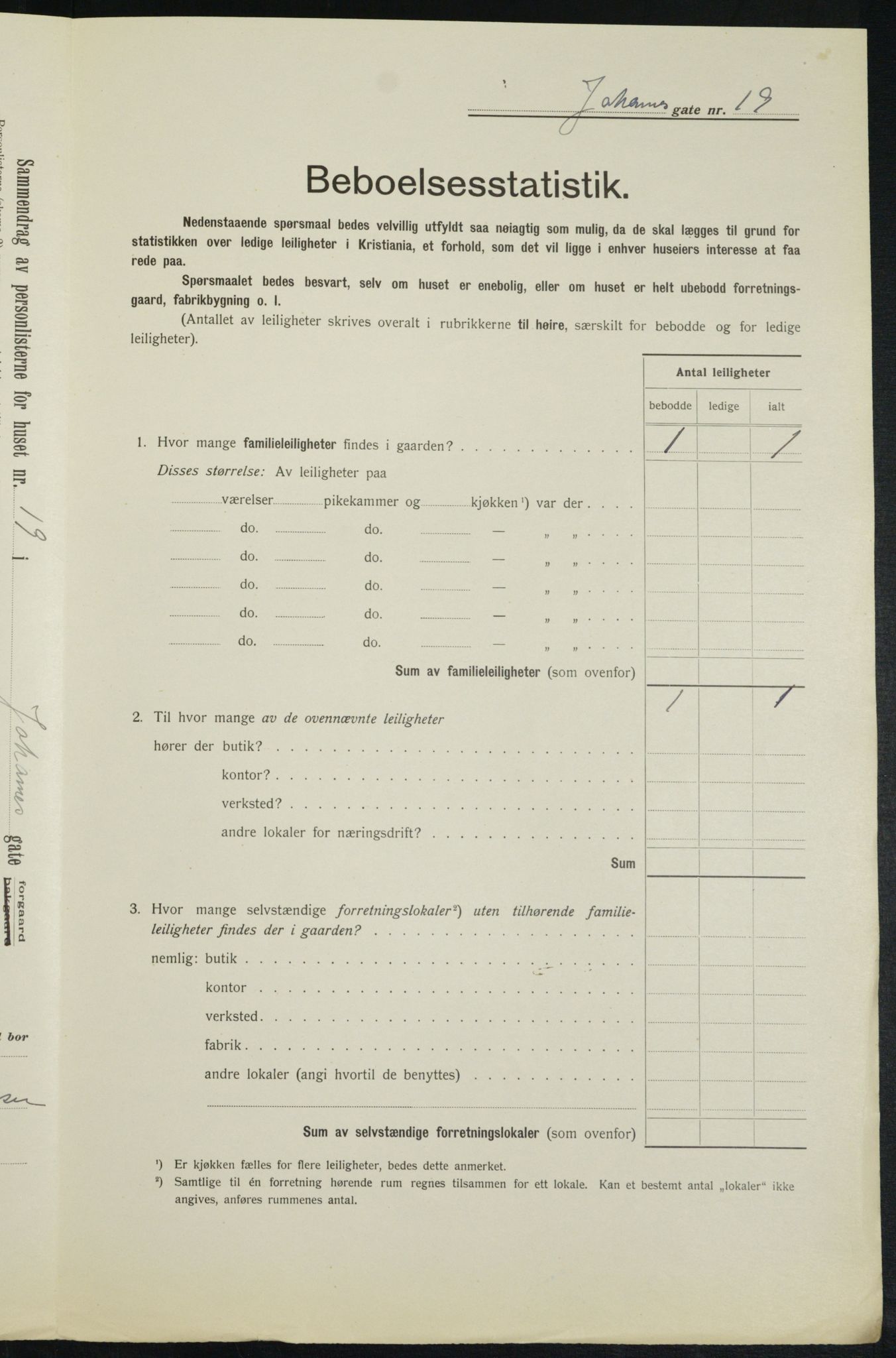 OBA, Kommunal folketelling 1.2.1913 for Kristiania, 1913, s. 47074