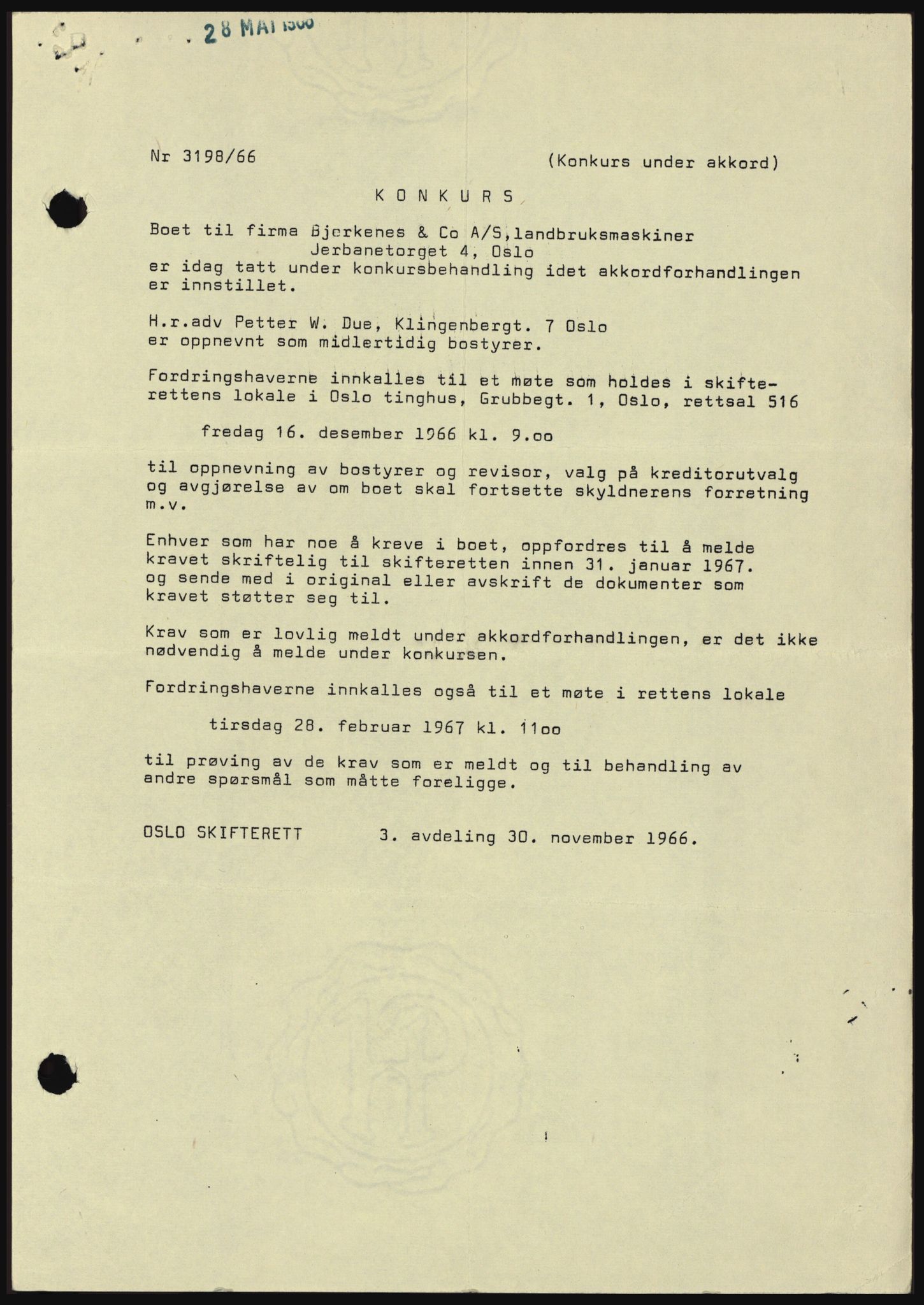 Nord-Hedmark sorenskriveri, AV/SAH-TING-012/H/Hc/L0028: Pantebok nr. 28, 1968-1968, Dagboknr: 2436/1968