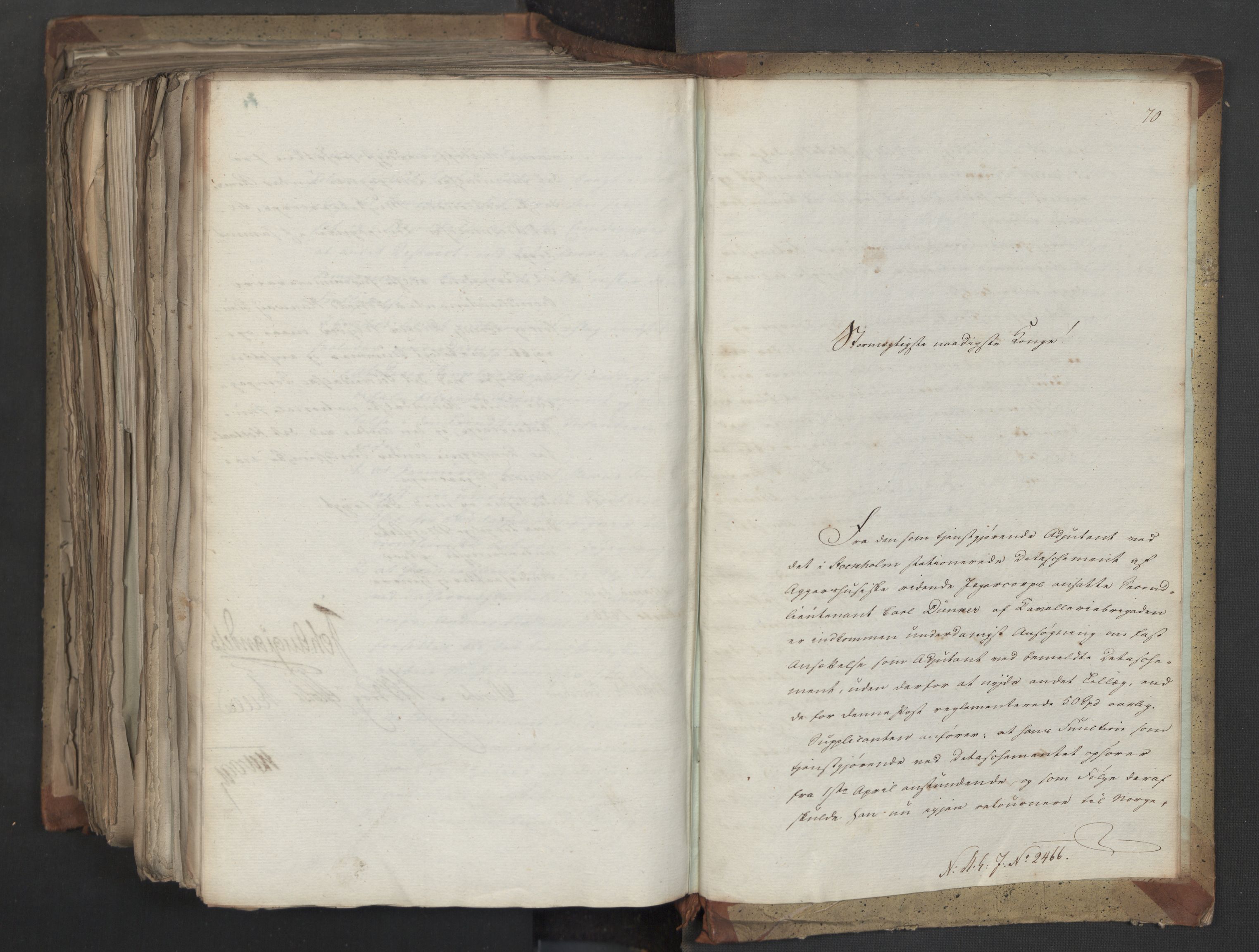 Statsrådsavdelingen i Stockholm, AV/RA-S-1003/D/Da/L0041: Regjeringsinnstillinger nr. 2204-2466, 1825, s. 702