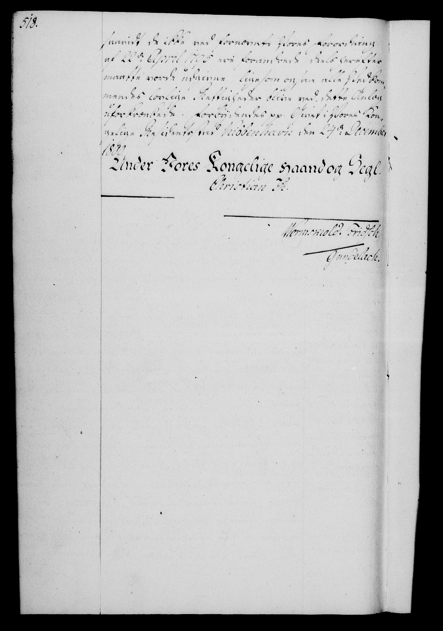 Rentekammeret, Kammerkanselliet, RA/EA-3111/G/Gg/Gga/L0016: Norsk ekspedisjonsprotokoll med register (merket RK 53.16), 1794-1800, s. 518
