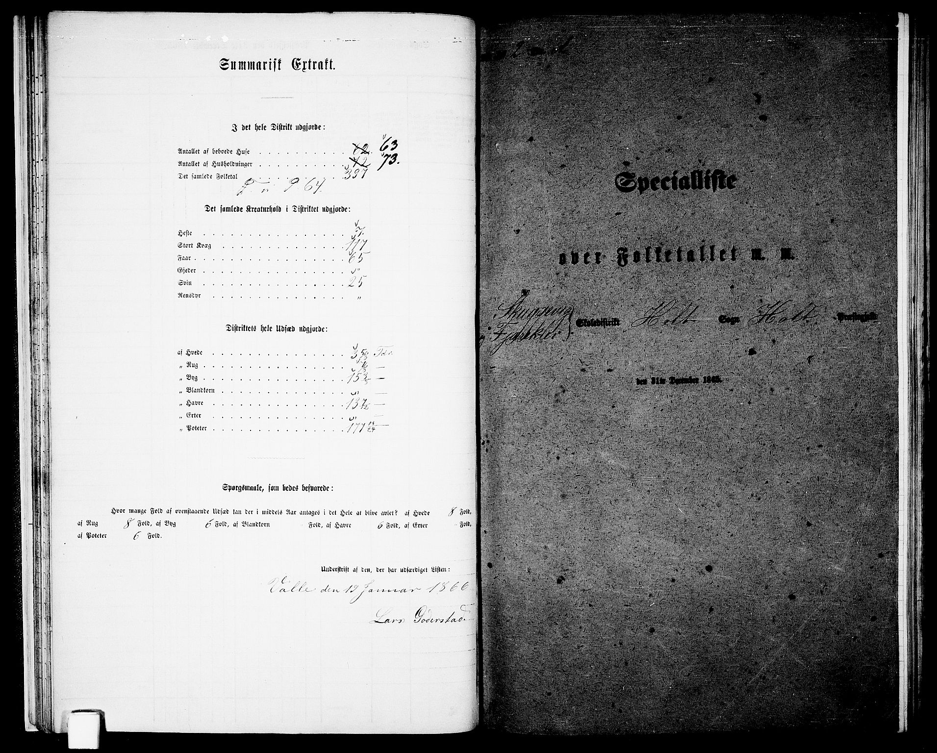 RA, Folketelling 1865 for 0914L Holt prestegjeld, Holt sokn, 1865, s. 27