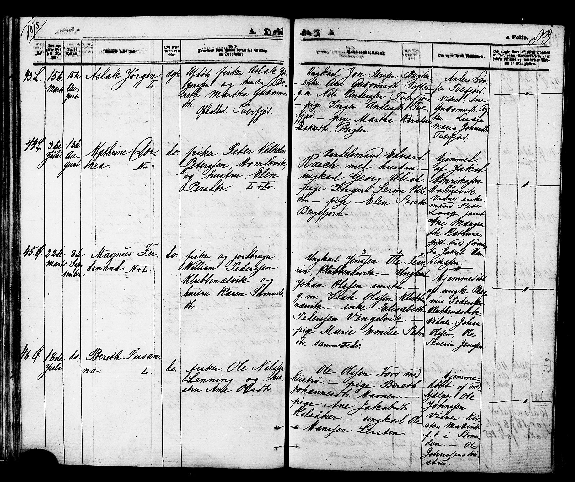 Loppa sokneprestkontor, AV/SATØ-S-1339/H/Ha/L0005kirke: Ministerialbok nr. 5, 1869-1878, s. 83