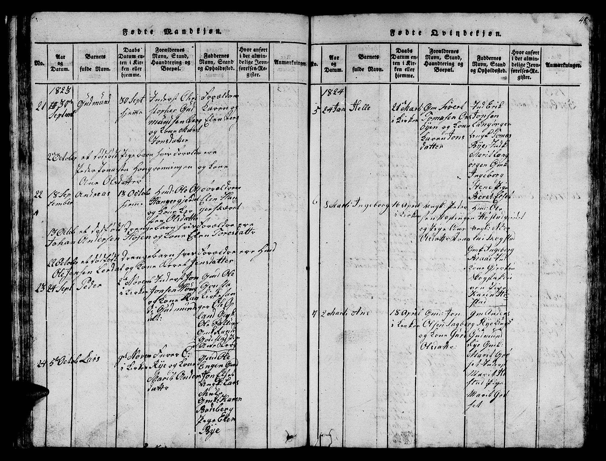 Ministerialprotokoller, klokkerbøker og fødselsregistre - Sør-Trøndelag, SAT/A-1456/612/L0385: Klokkerbok nr. 612C01, 1816-1845, s. 48