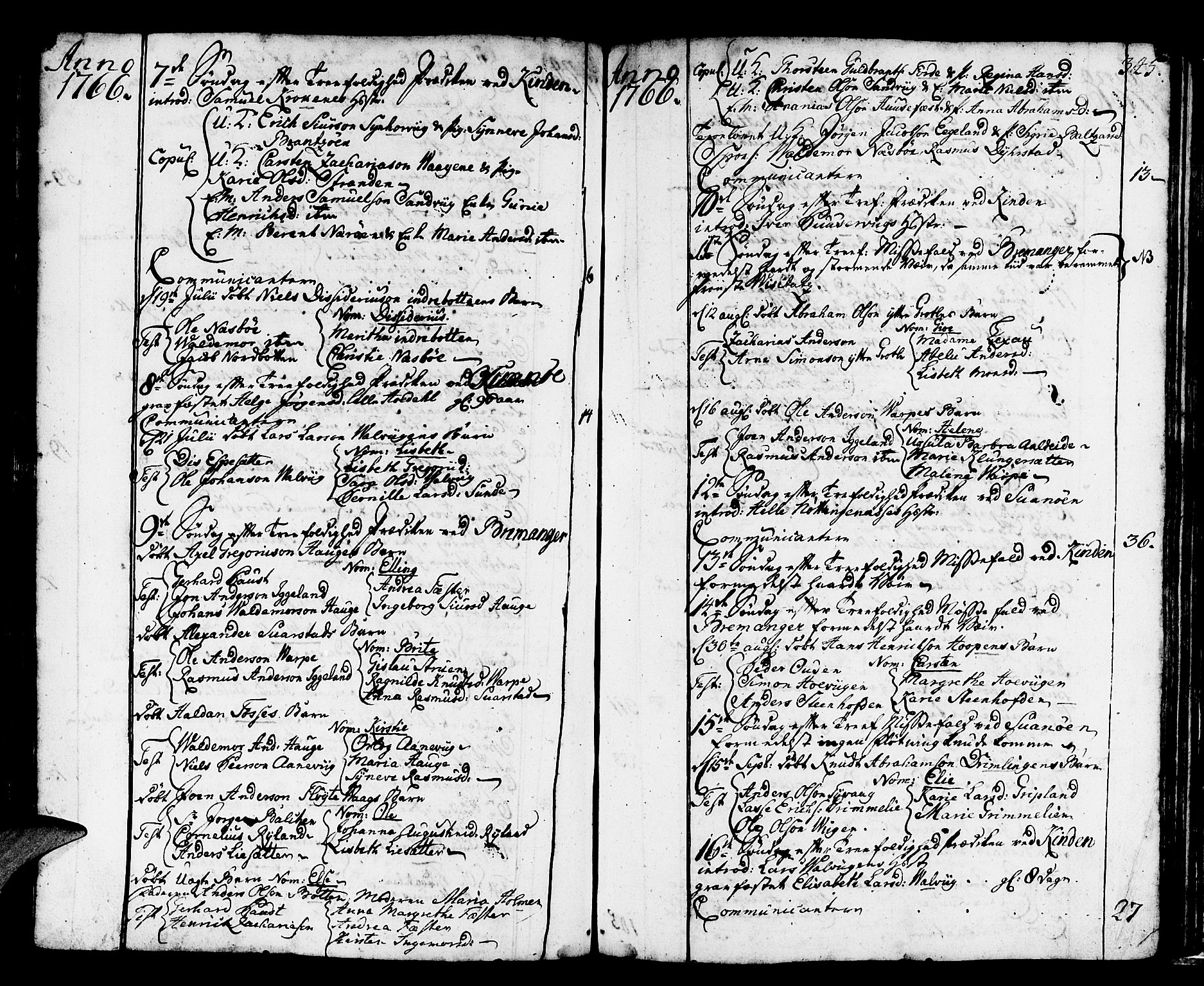 Kinn sokneprestembete, AV/SAB-A-80801/H/Haa/Haaa/L0002: Ministerialbok nr. A 2, 1729-1785, s. 345