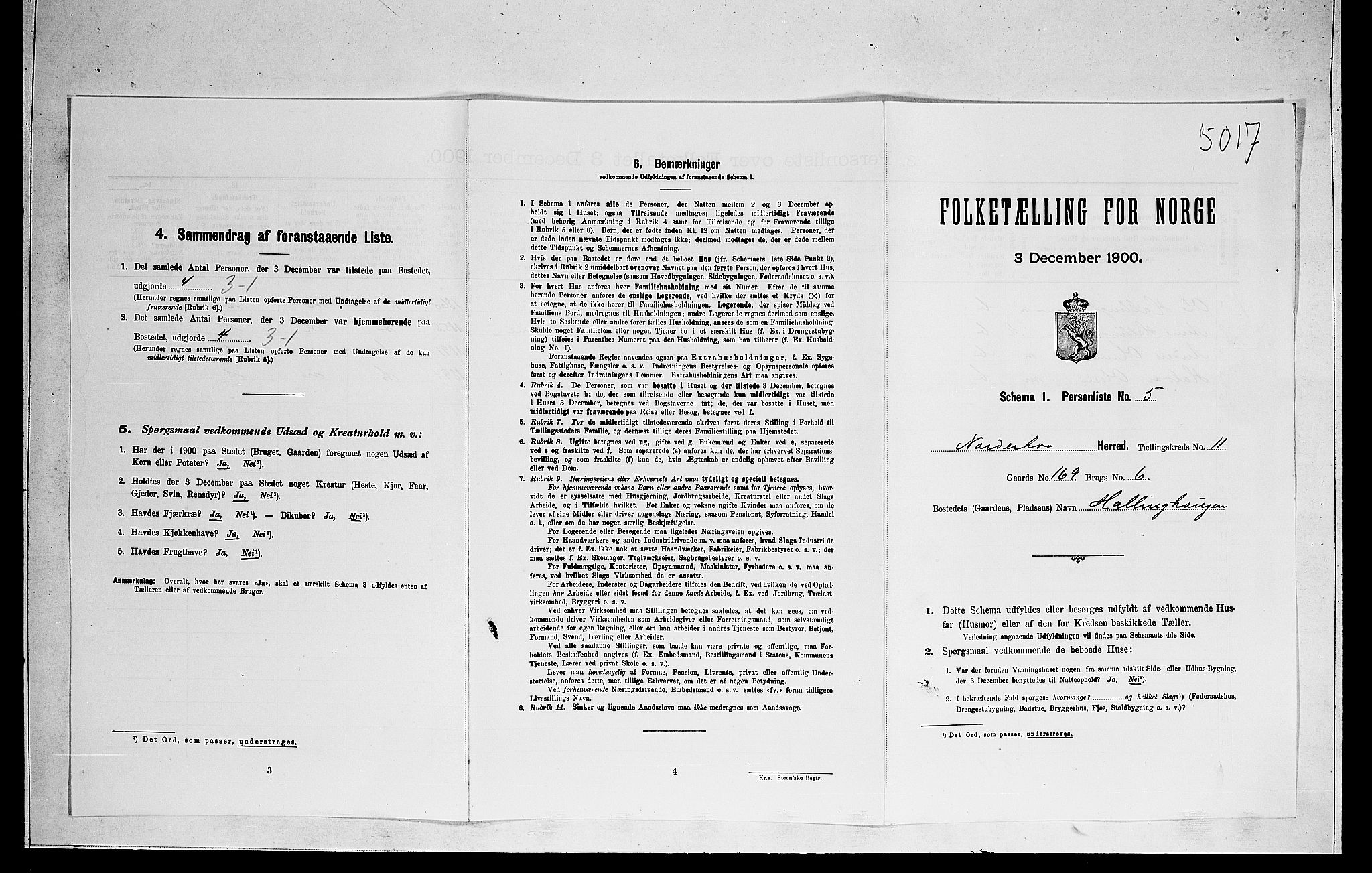 RA, Folketelling 1900 for 0613 Norderhov herred, 1900, s. 2476