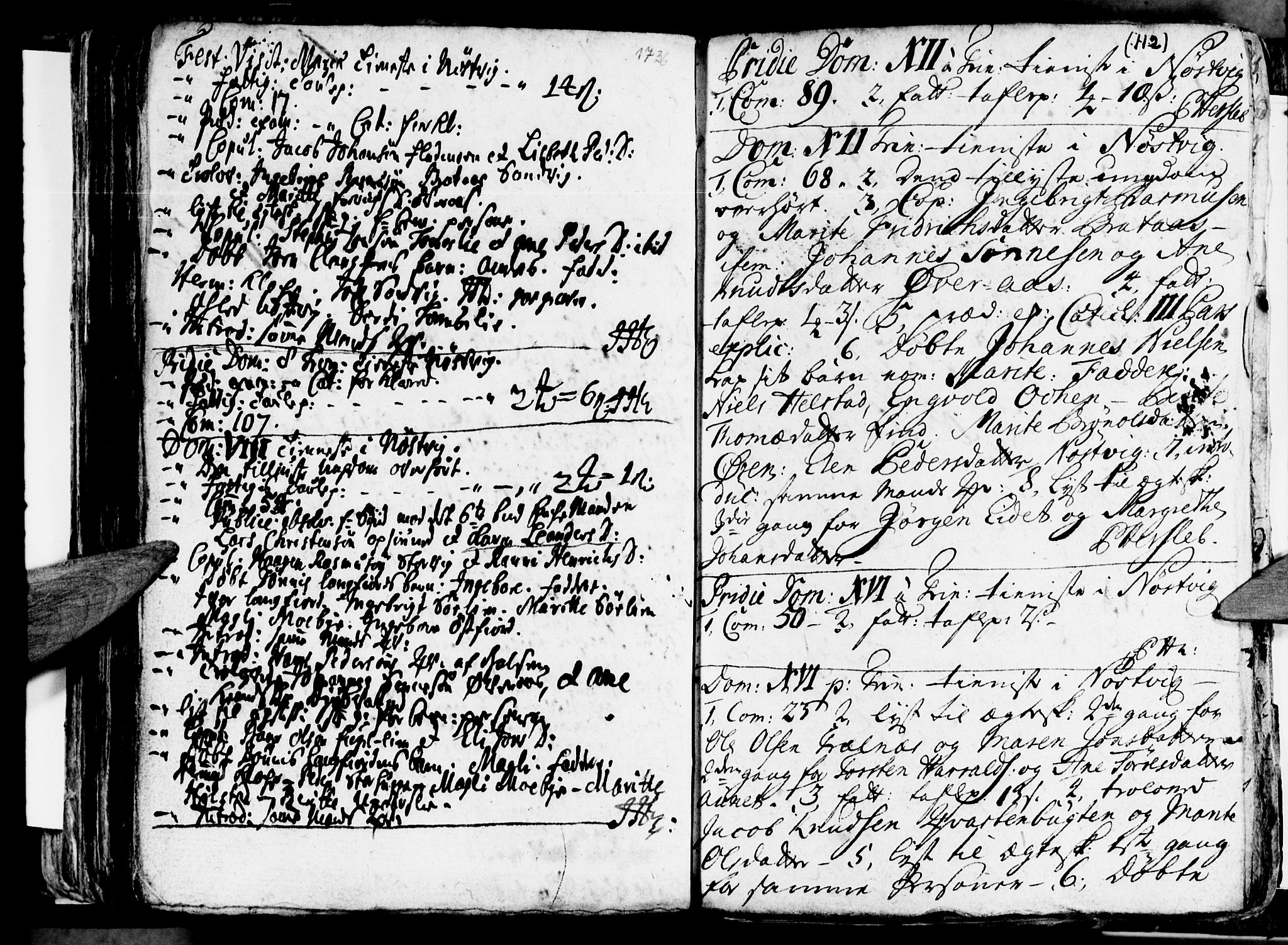 Ministerialprotokoller, klokkerbøker og fødselsregistre - Nordland, AV/SAT-A-1459/814/L0221: Ministerialbok nr. 814A02, 1718-1762, s. 112