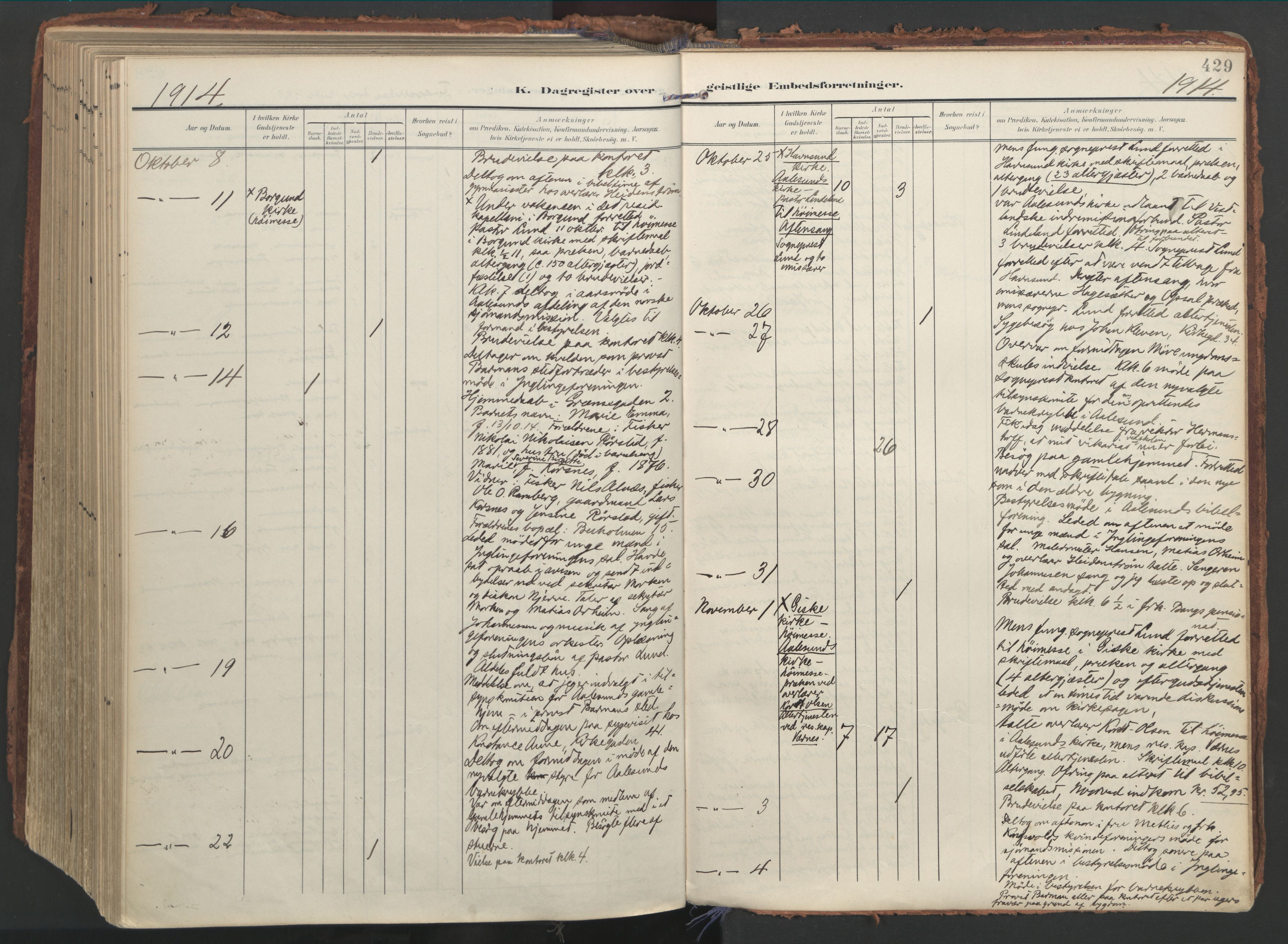 Ministerialprotokoller, klokkerbøker og fødselsregistre - Møre og Romsdal, SAT/A-1454/529/L0459: Ministerialbok nr. 529A09, 1904-1917, s. 429